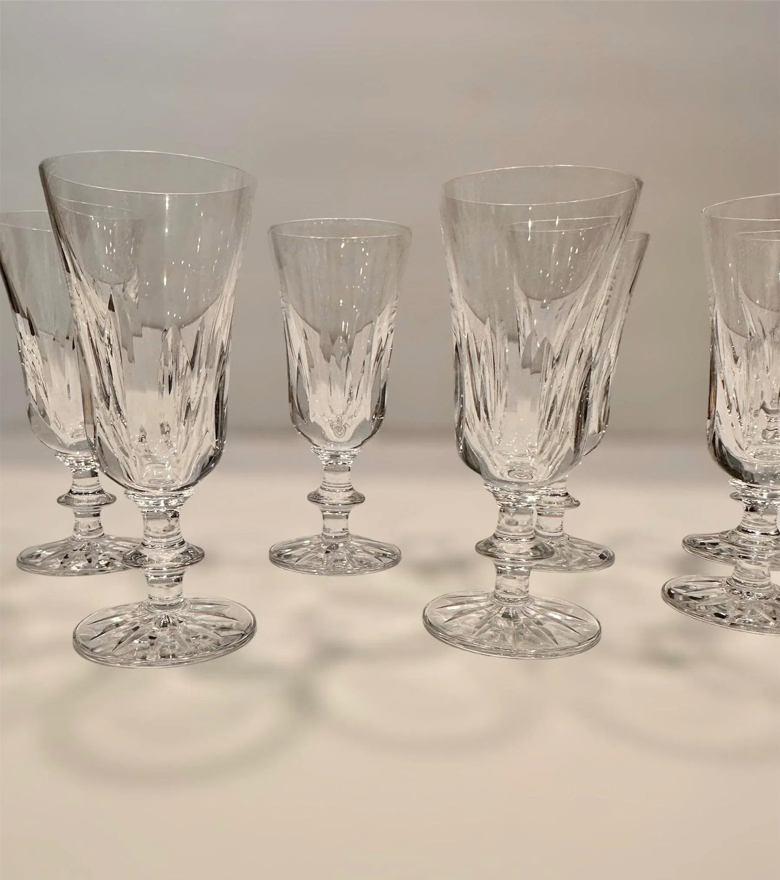 Large Set of 45 Signed Orrefors Sweden Crystal Glass Drinkware Stemware 11 Service Settings Goblet W - 5