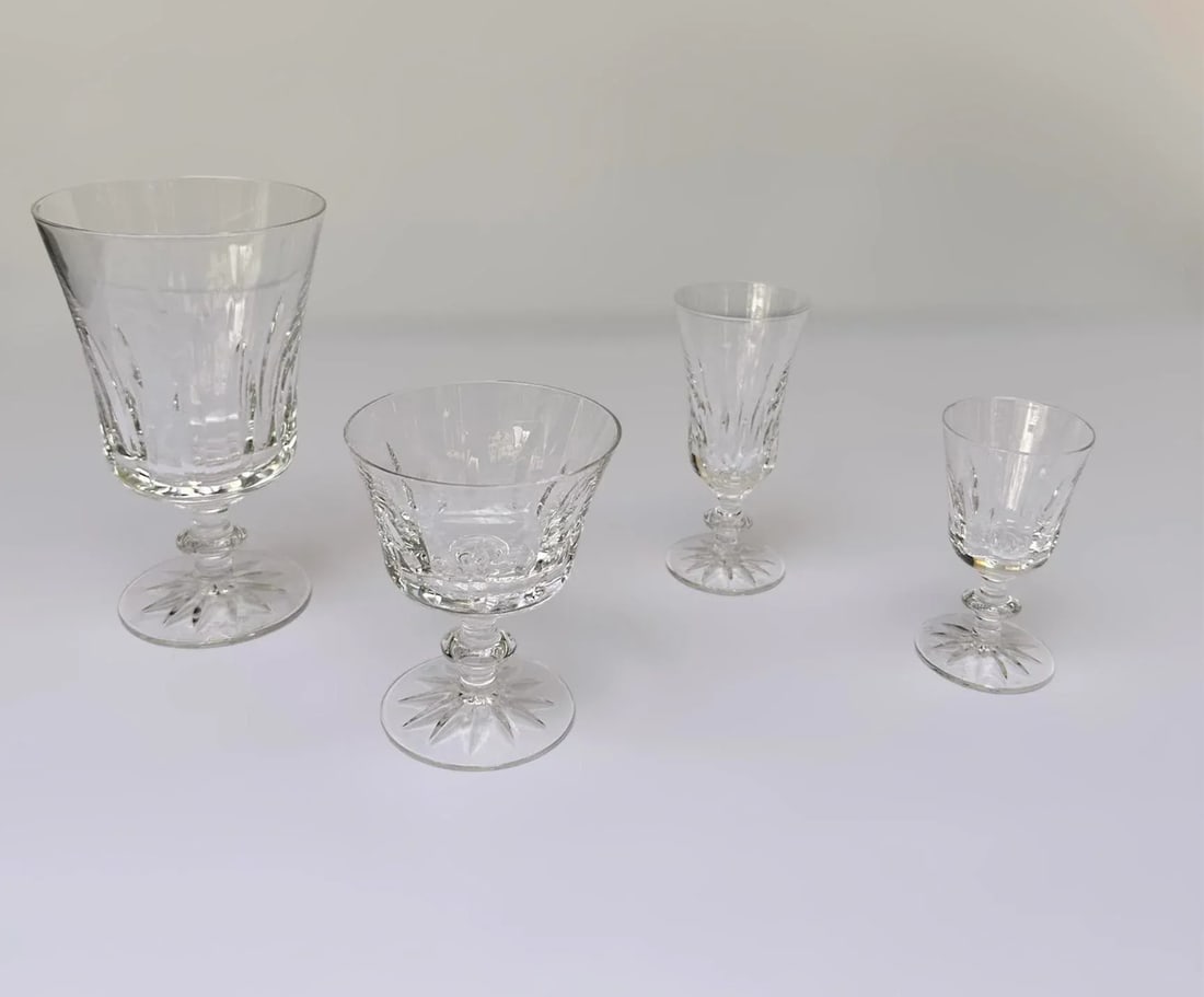 Large Set of 45 Signed Orrefors Sweden Crystal Glass Drinkware Stemware 11 Service Settings Goblet W - 6
