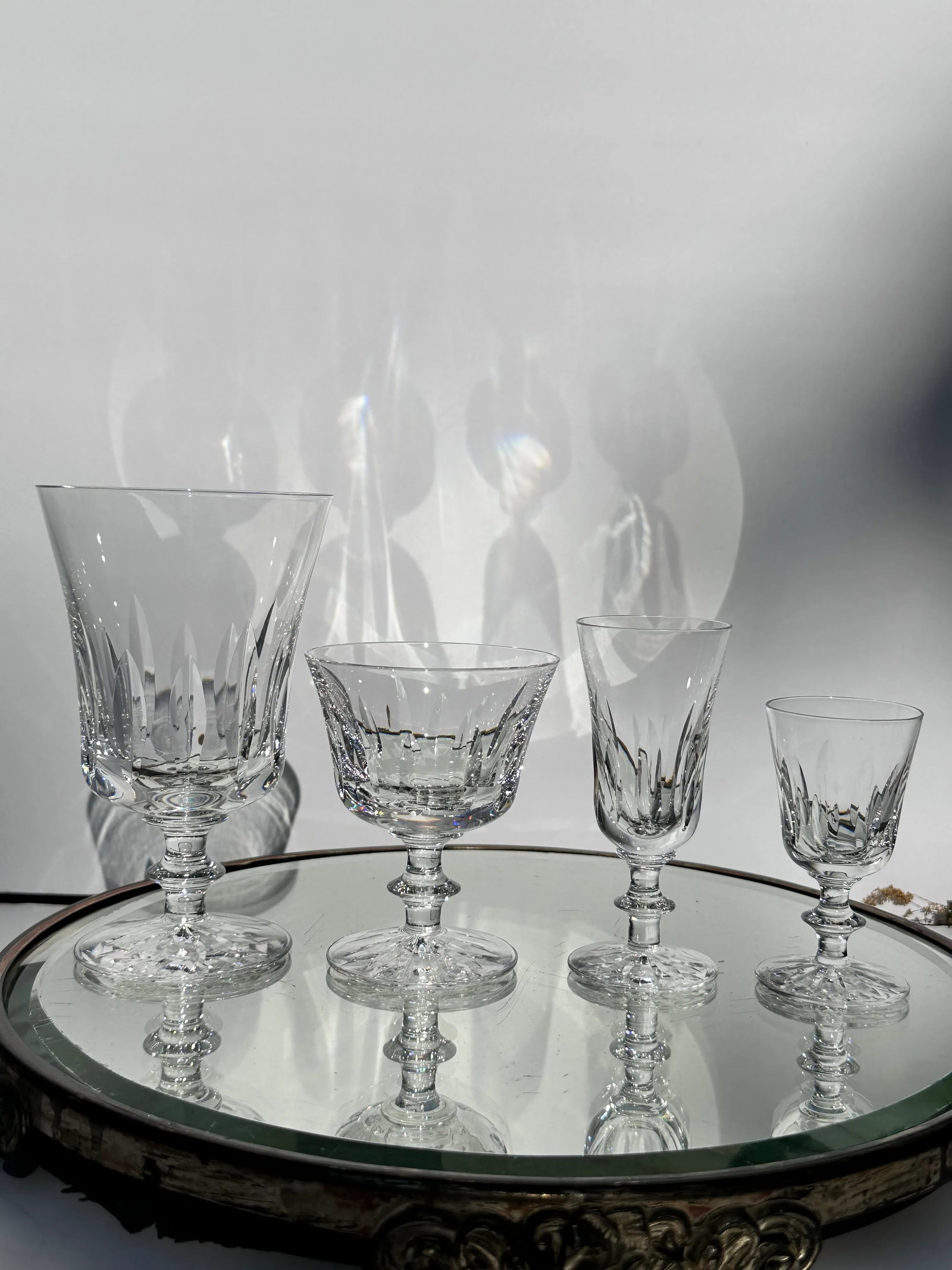 Large Set of 45 Signed Orrefors Sweden Crystal Glass Drinkware Stemware 11 Service Settings Goblet W - 8