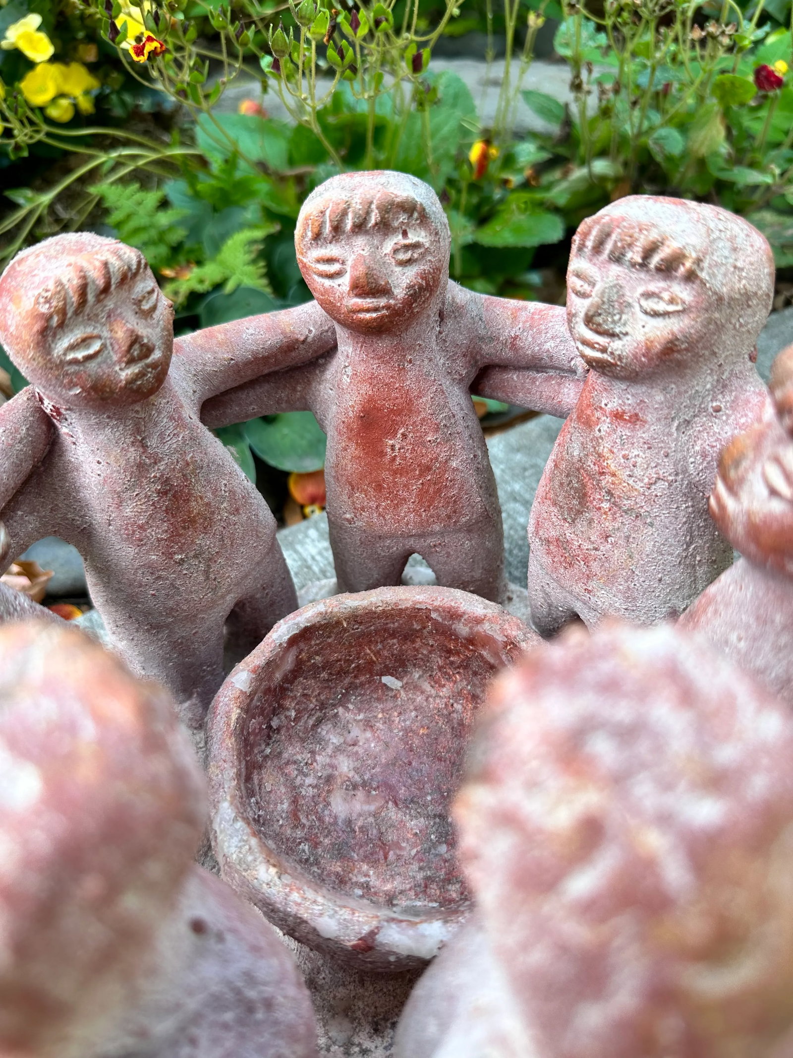 Mexican Pottery Circle of 7 Friends - 2