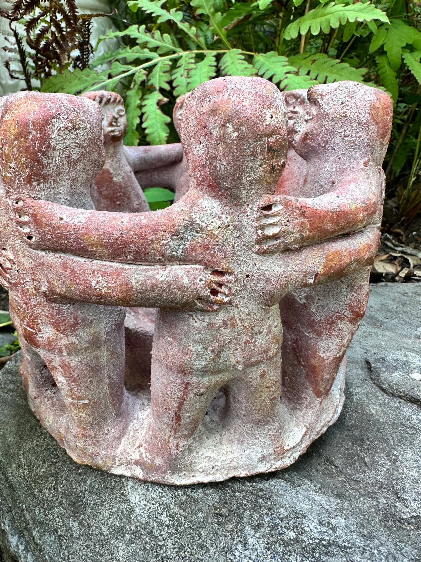 Mexican Pottery Circle of 7 Friends - 6