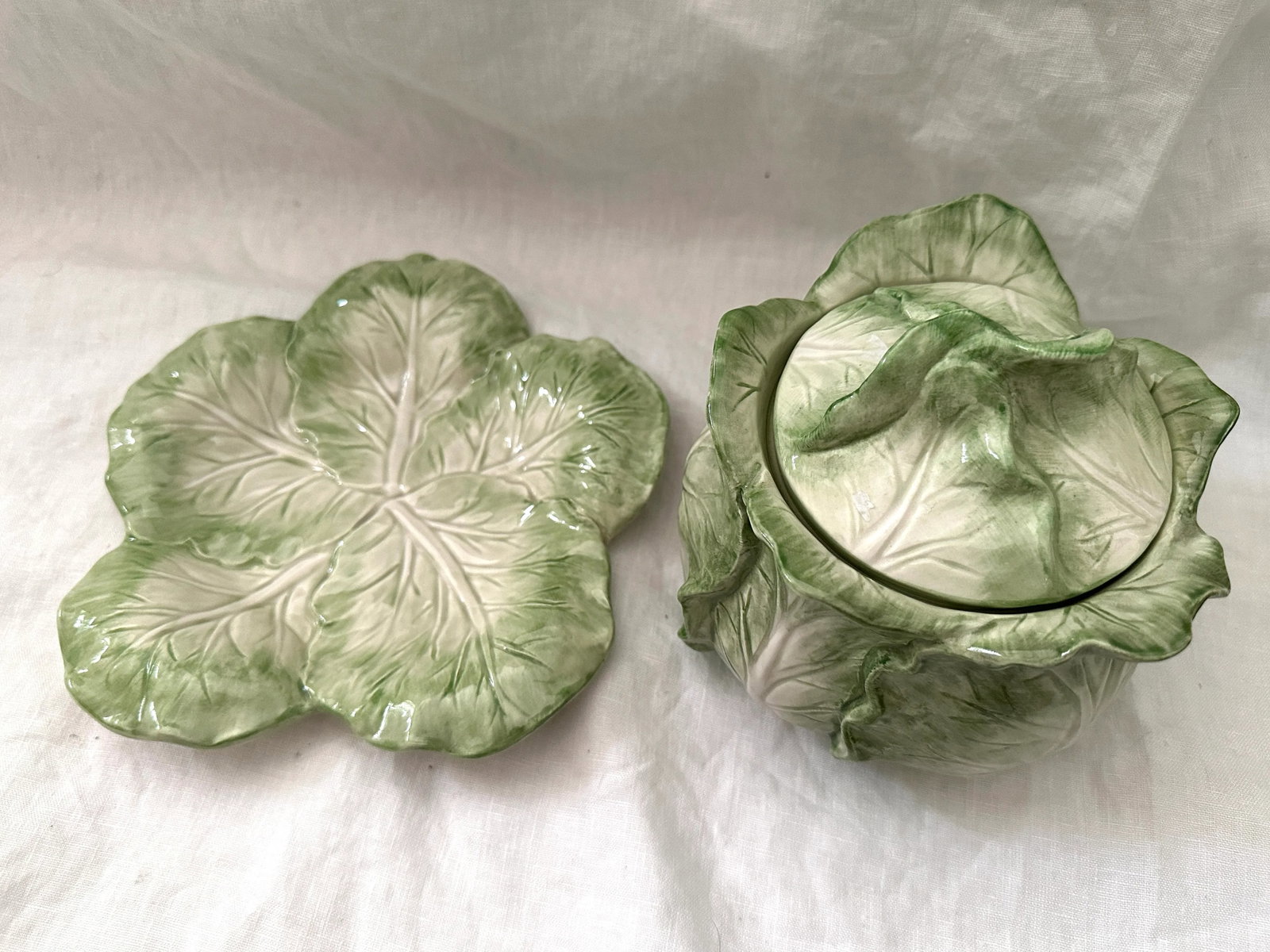 Fitz and Floyd "Vegetable Garden" Cabbage Soup & Saucer Set - 5
