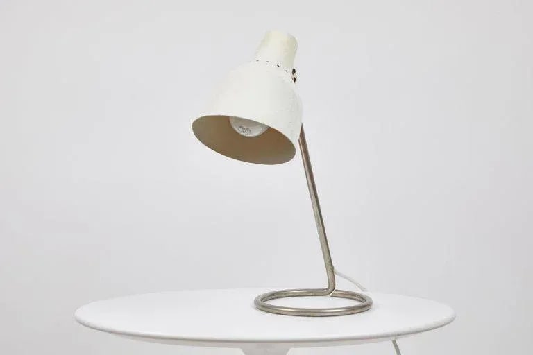 1960s Mid-Century Modern Bag Turgi White Table Lamp - 5