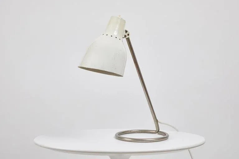 1960s Mid-Century Modern Bag Turgi White Table Lamp - 6
