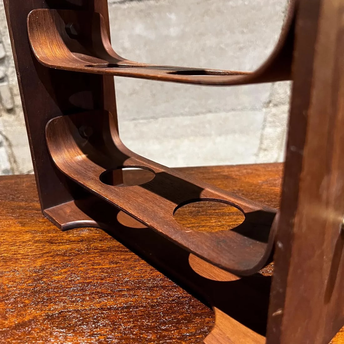 1950s Wood Cup Holder Drink Caddy Style Nakashima - 7