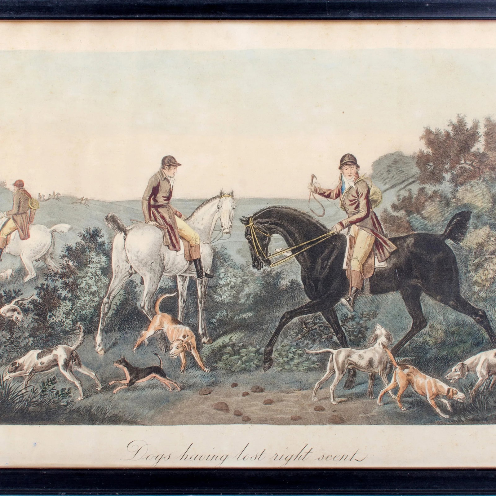 Mid 19th Century "Dogs Having Lost Right Scent" Engraving by Carle Vernet - 3