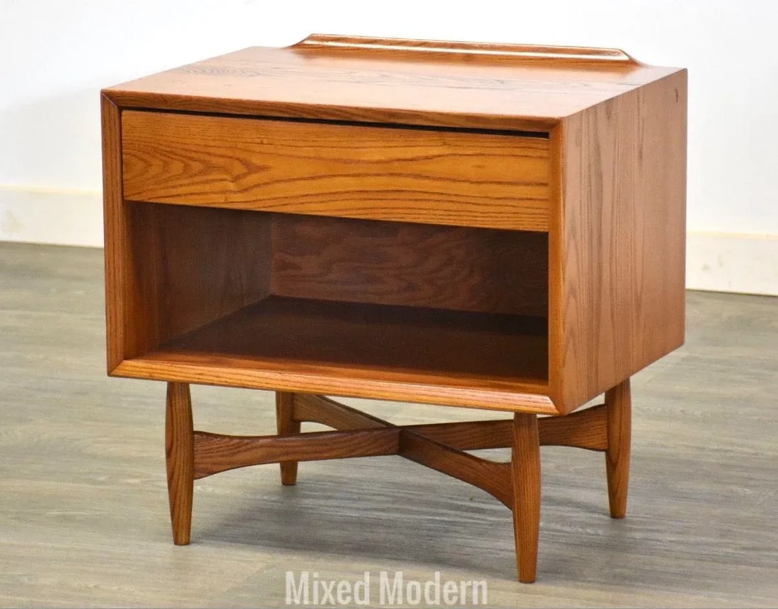 Heywood Wakefield Oak Nightstand - 9