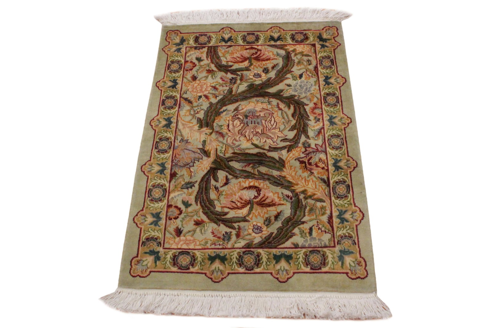 1990s Shabby Chic Mary Gold Heritage Rug - 2' X 3'2" - 3