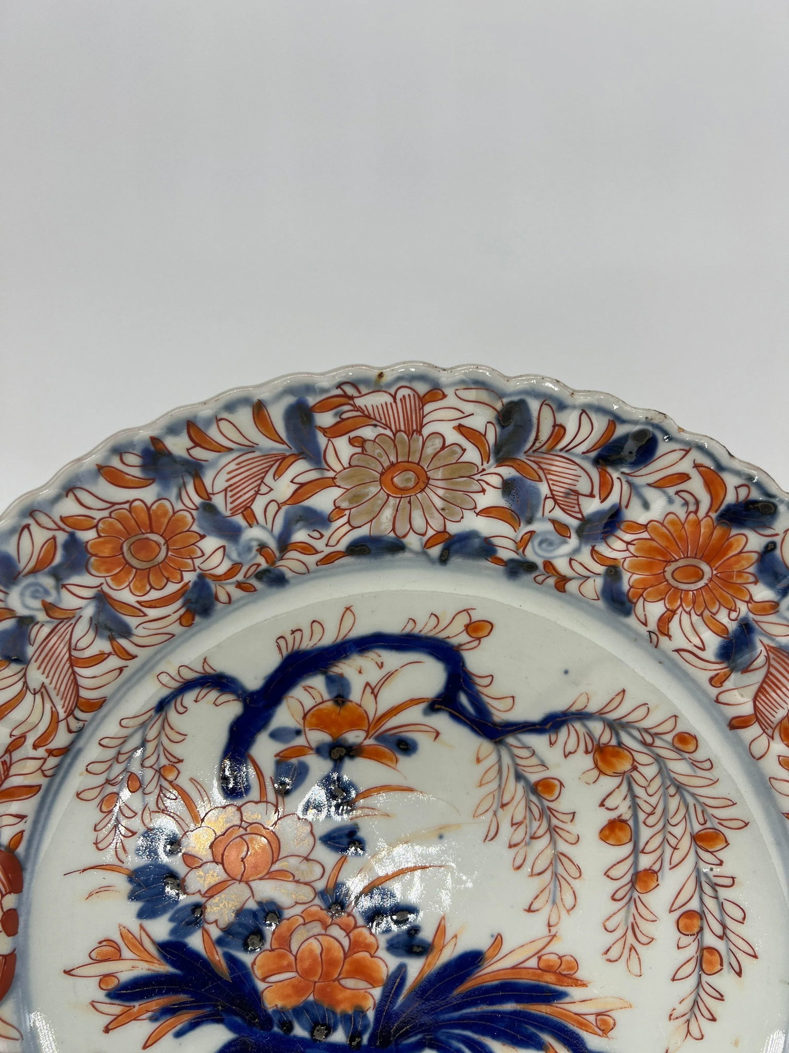 Antique Japanese Imari Decorated Pierced Handled Platter - 5