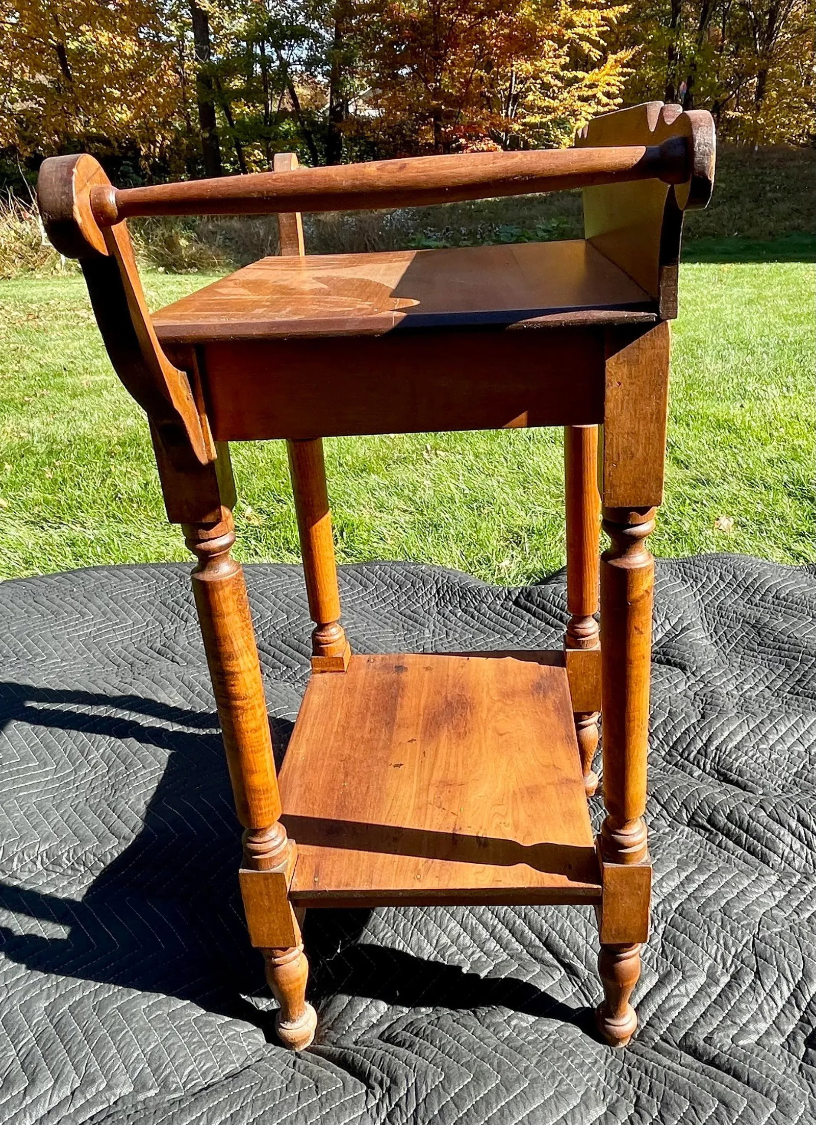 Antique Mixed Wood Washstand - 10