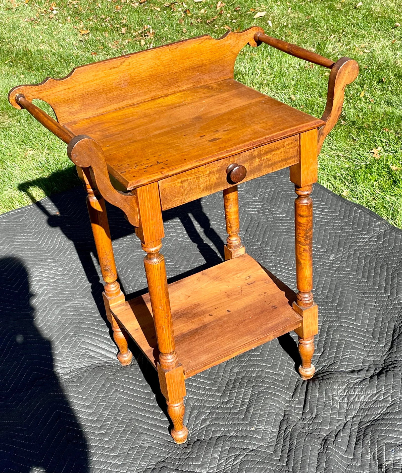 Antique Mixed Wood Washstand - 2