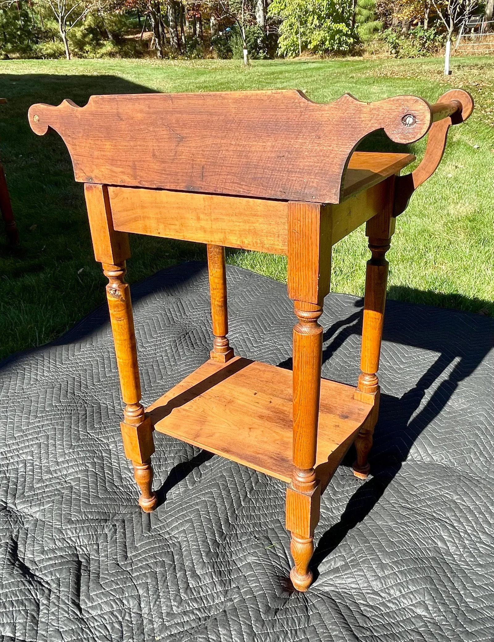Antique Mixed Wood Washstand - 4