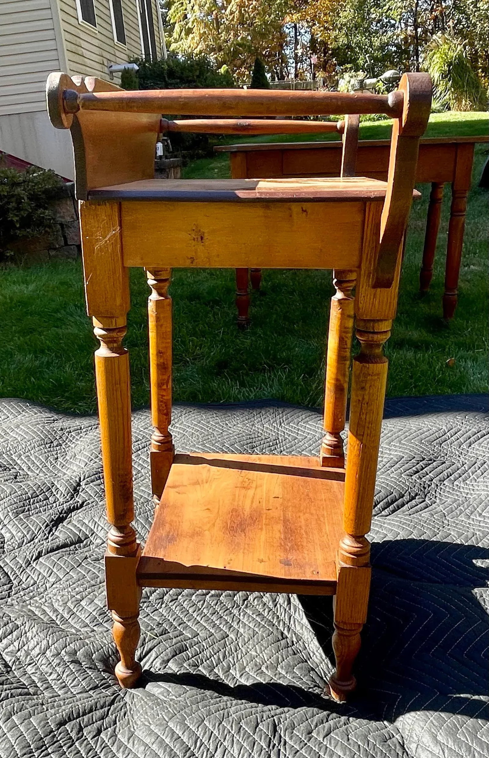 Antique Mixed Wood Washstand - 5