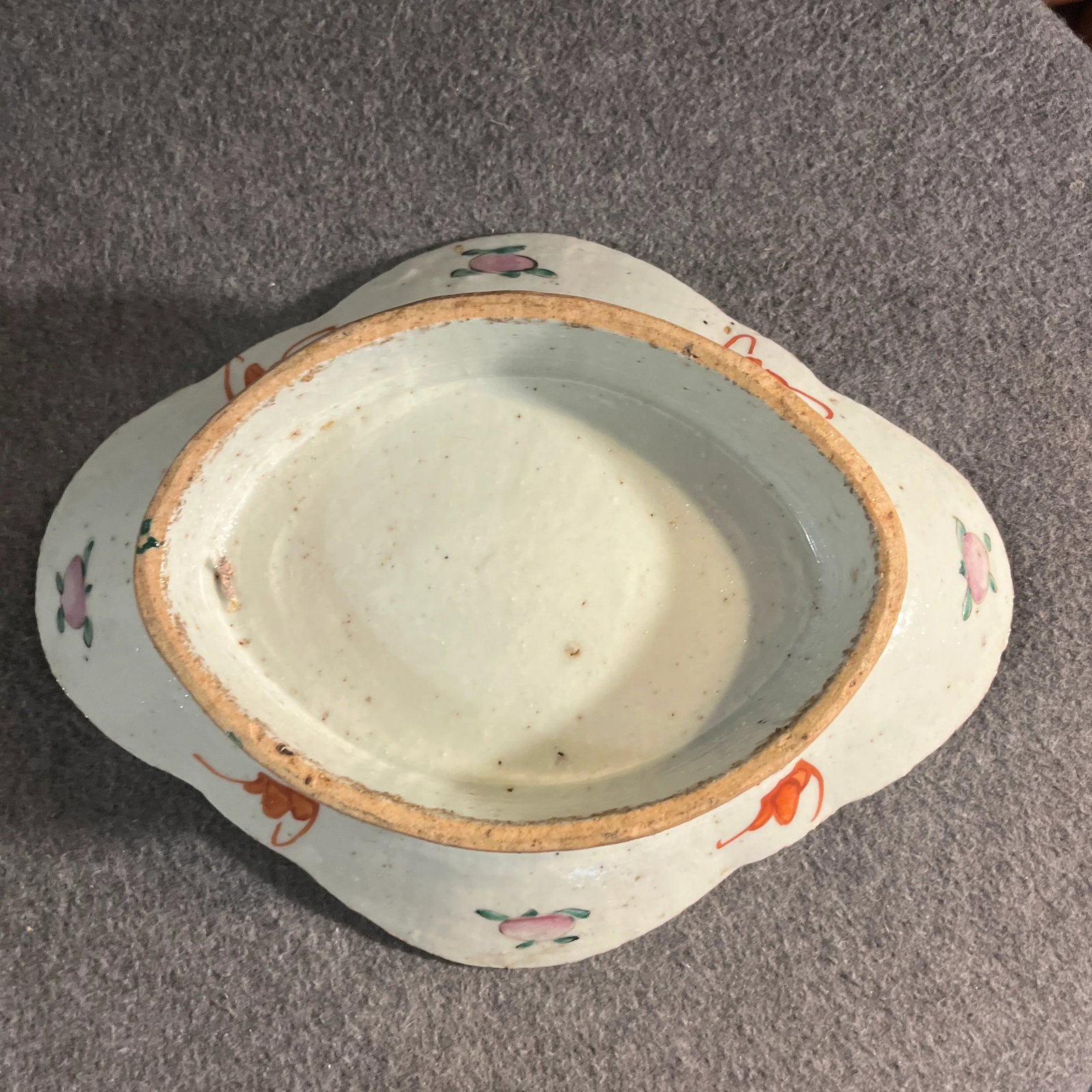 Antique Chinese Export Famille Rose Pedestal Plate - 6