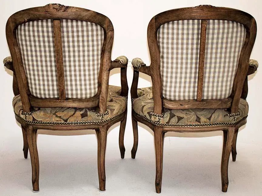 French Regency Style Tapestry Arm Chairs - a Pair - 4