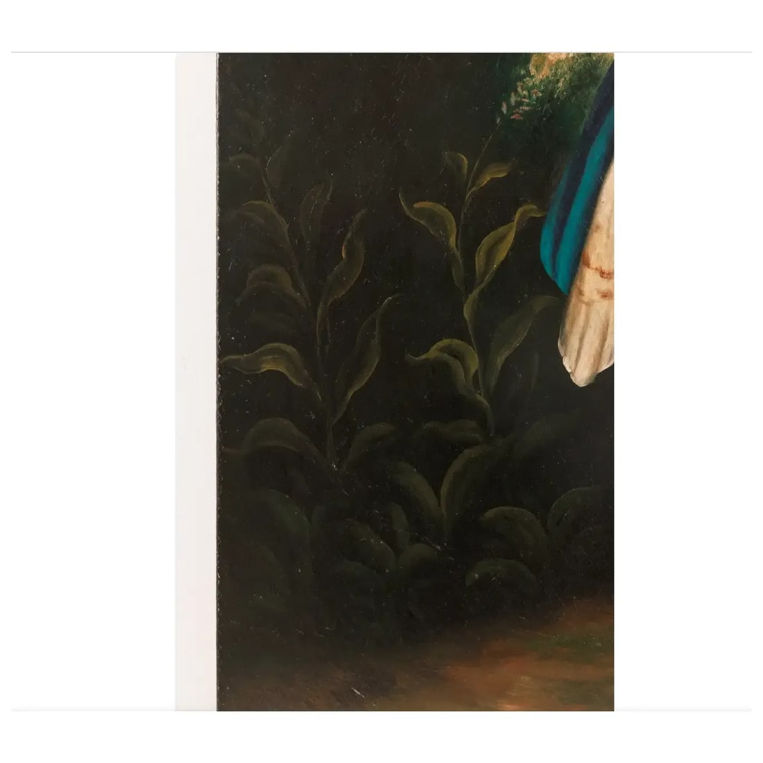 Chinese School, 19th Century Portrait Painting of an "Emperor Holding a Bird" - 8
