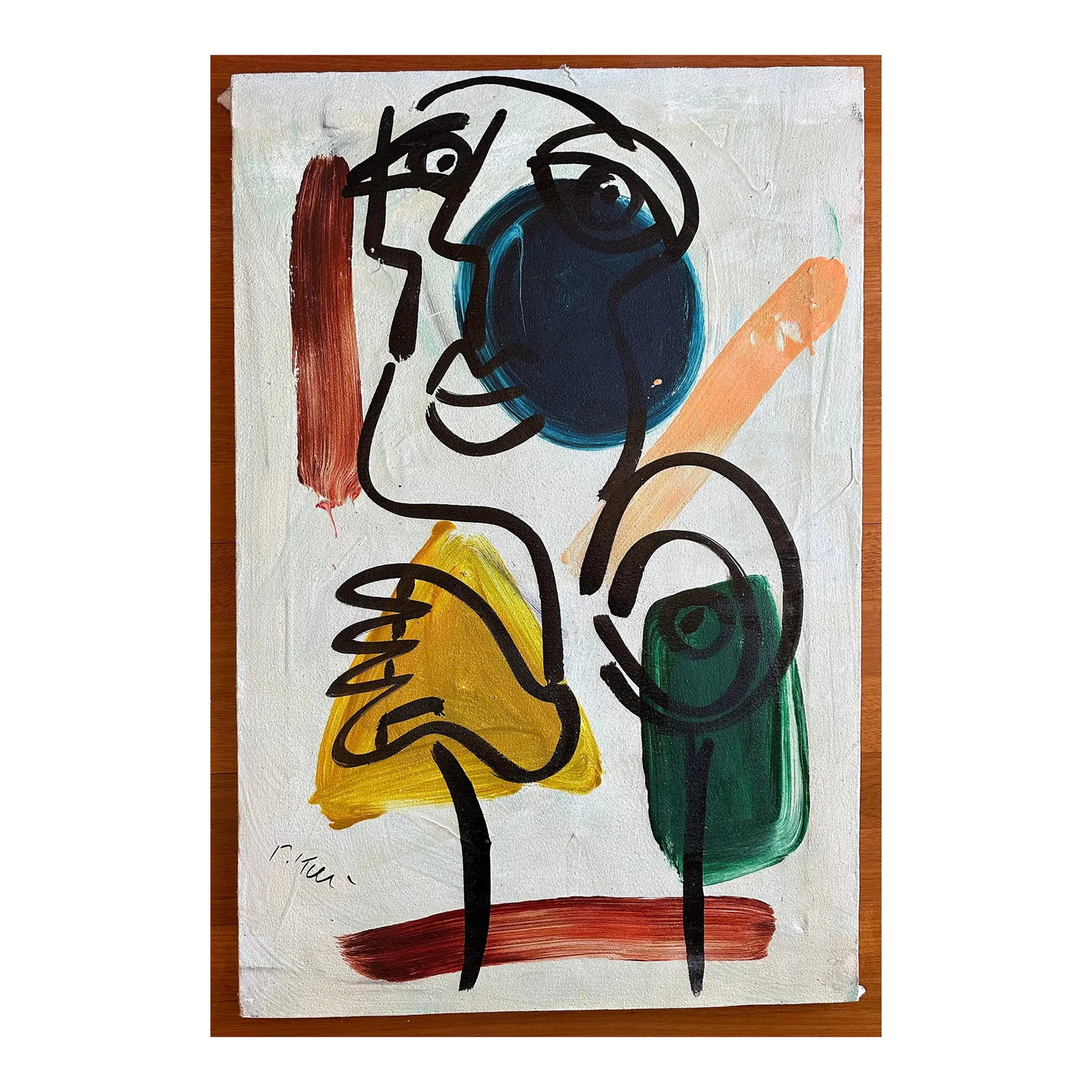 Peter Keil - Junge Wilde Collection: Peter Keil is a German artist that focuses primarily on abstract expressionism. Keil painted with some of the greats including Joan Miro, Pablo Picasso and Andy Warhol, to name a few. This is a beauti