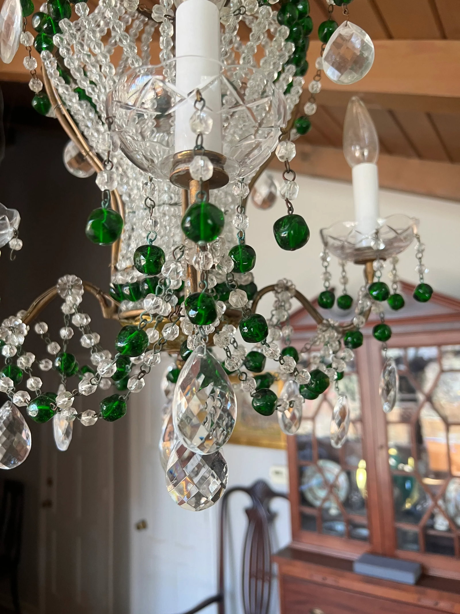 Maison Bagues Attributed Hollywood Regency Beaded Hot Air Balloon Chandelier - 4