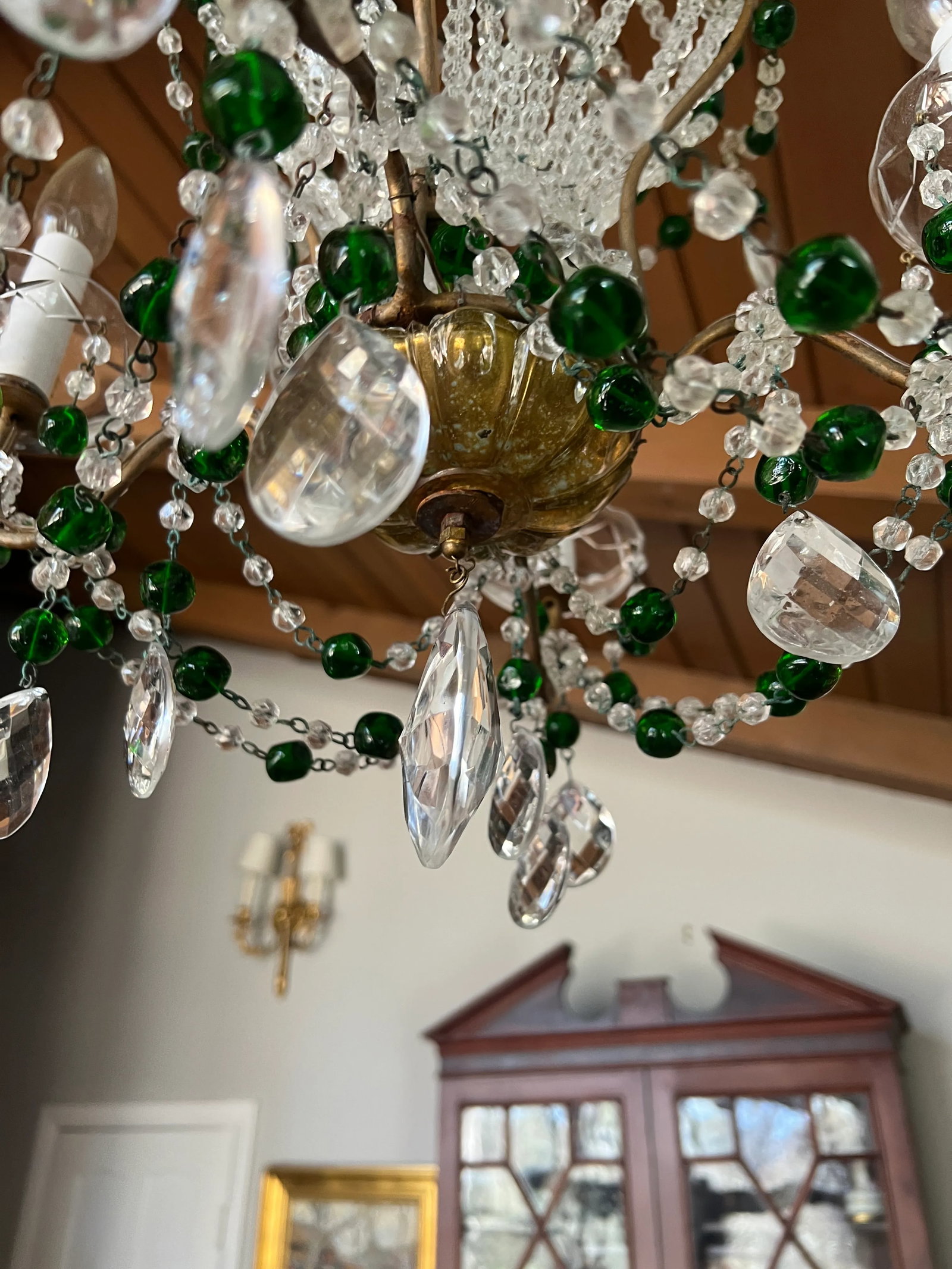 Maison Bagues Attributed Hollywood Regency Beaded Hot Air Balloon Chandelier - 6