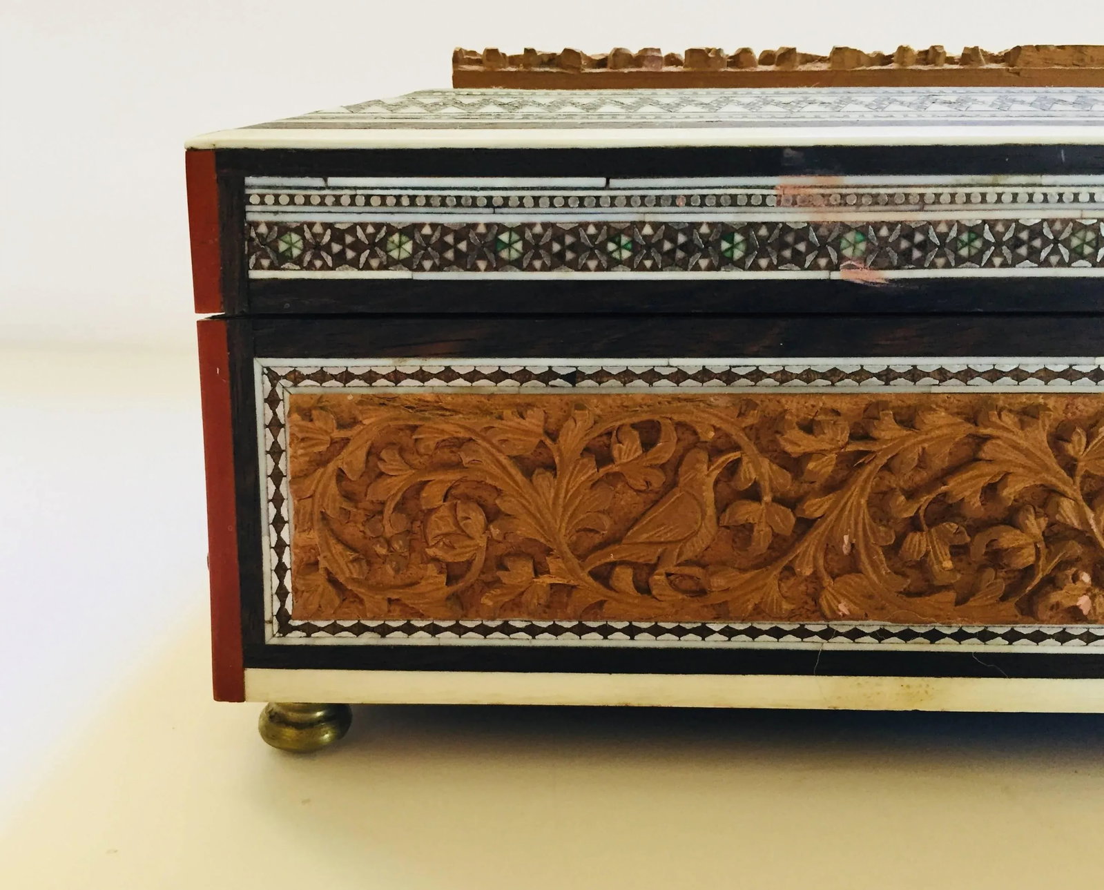 19th Century Anglo-Indian Jewelry Box With Lidded Compartments - 7