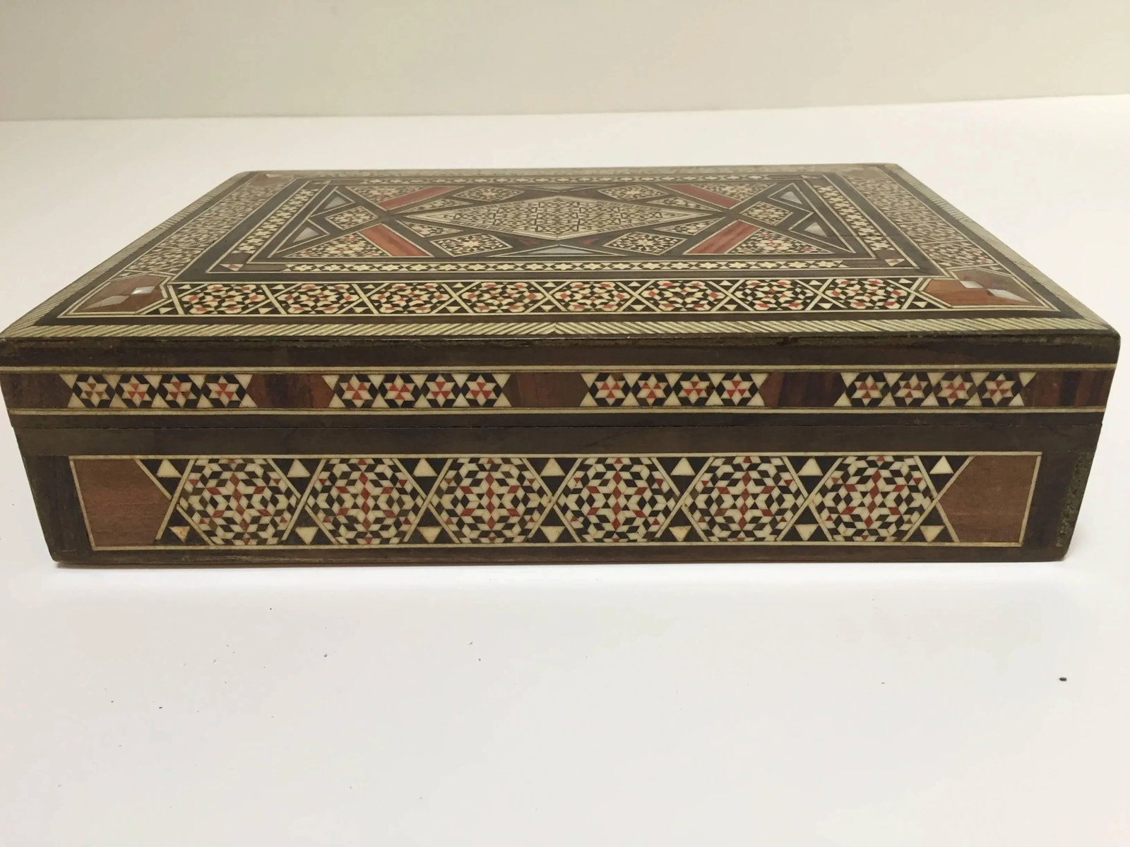 Middle Eastern Moorish Mosaic Inlay Jewelry Box - 10
