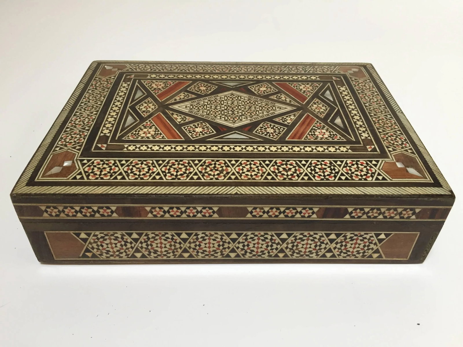 Middle Eastern Moorish Mosaic Inlay Jewelry Box - 2