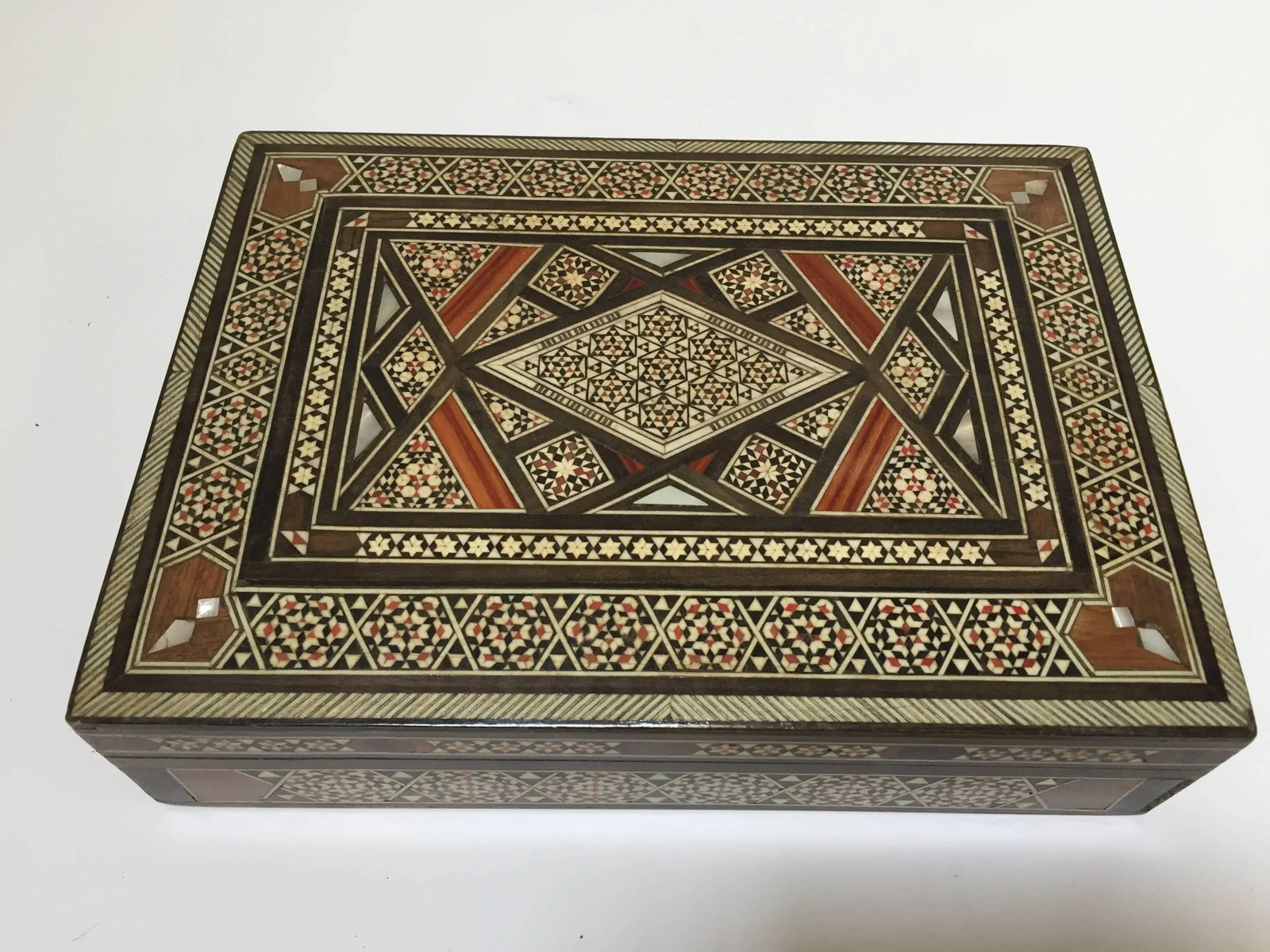 Middle Eastern Moorish Mosaic Inlay Jewelry Box - 3