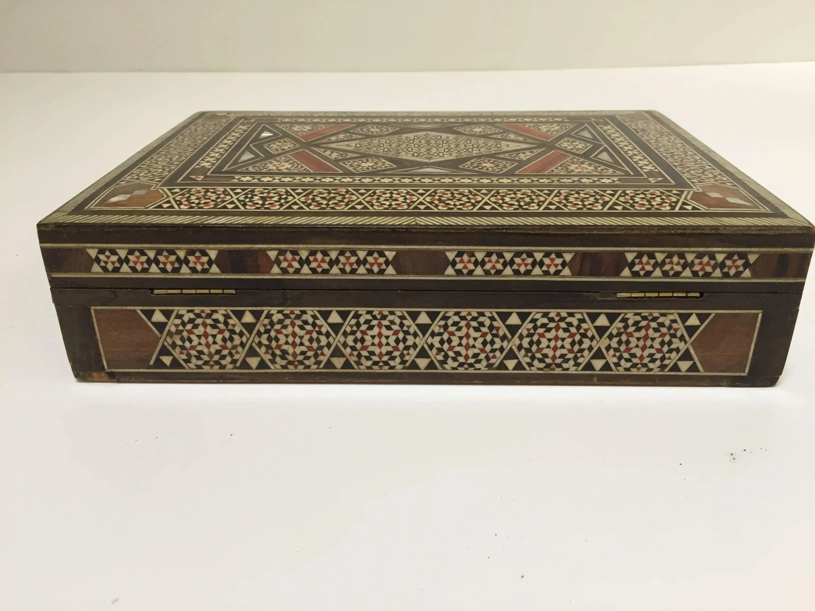 Middle Eastern Moorish Mosaic Inlay Jewelry Box - 9