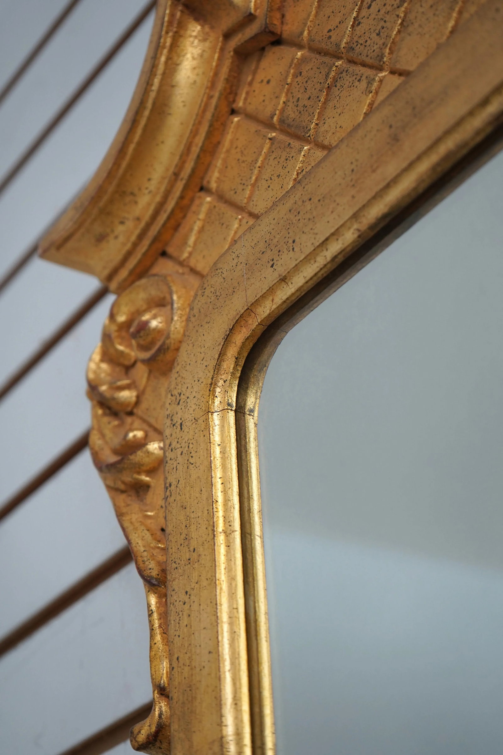 Italian Gold Gilt Renaissance Wall Mirror - 6
