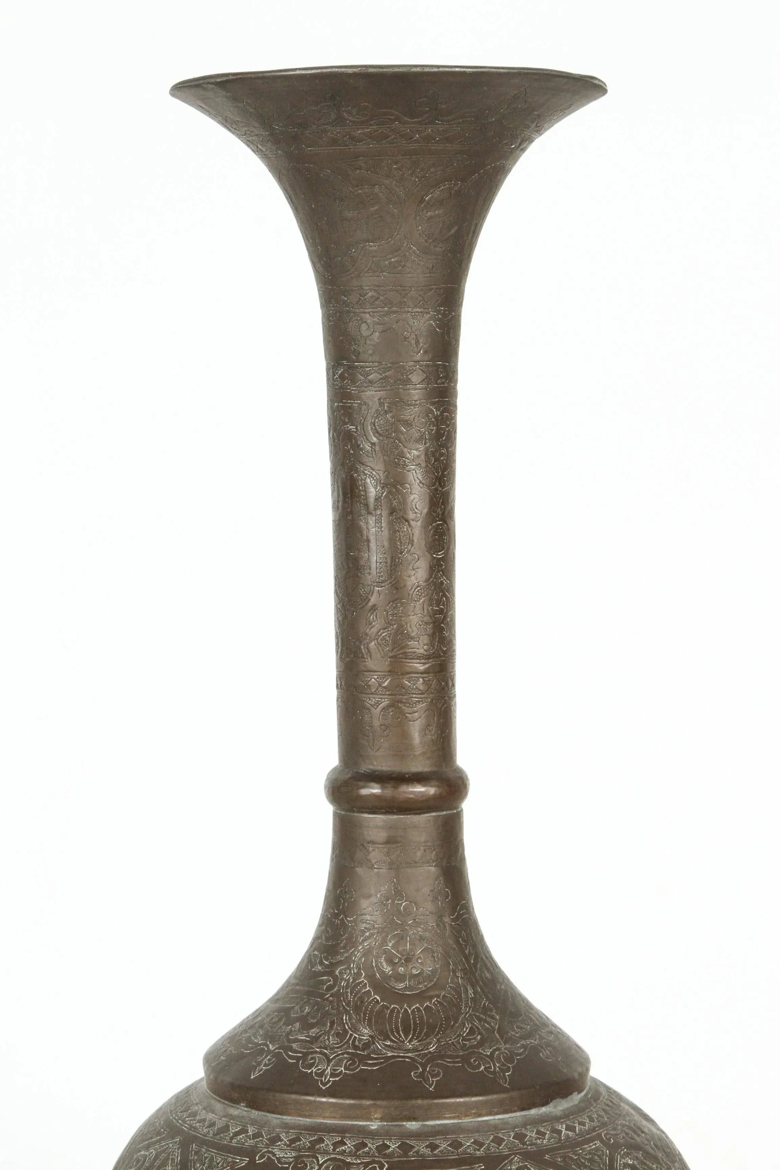 Mid 19th Century Middle Eastern Brass Vase - 2