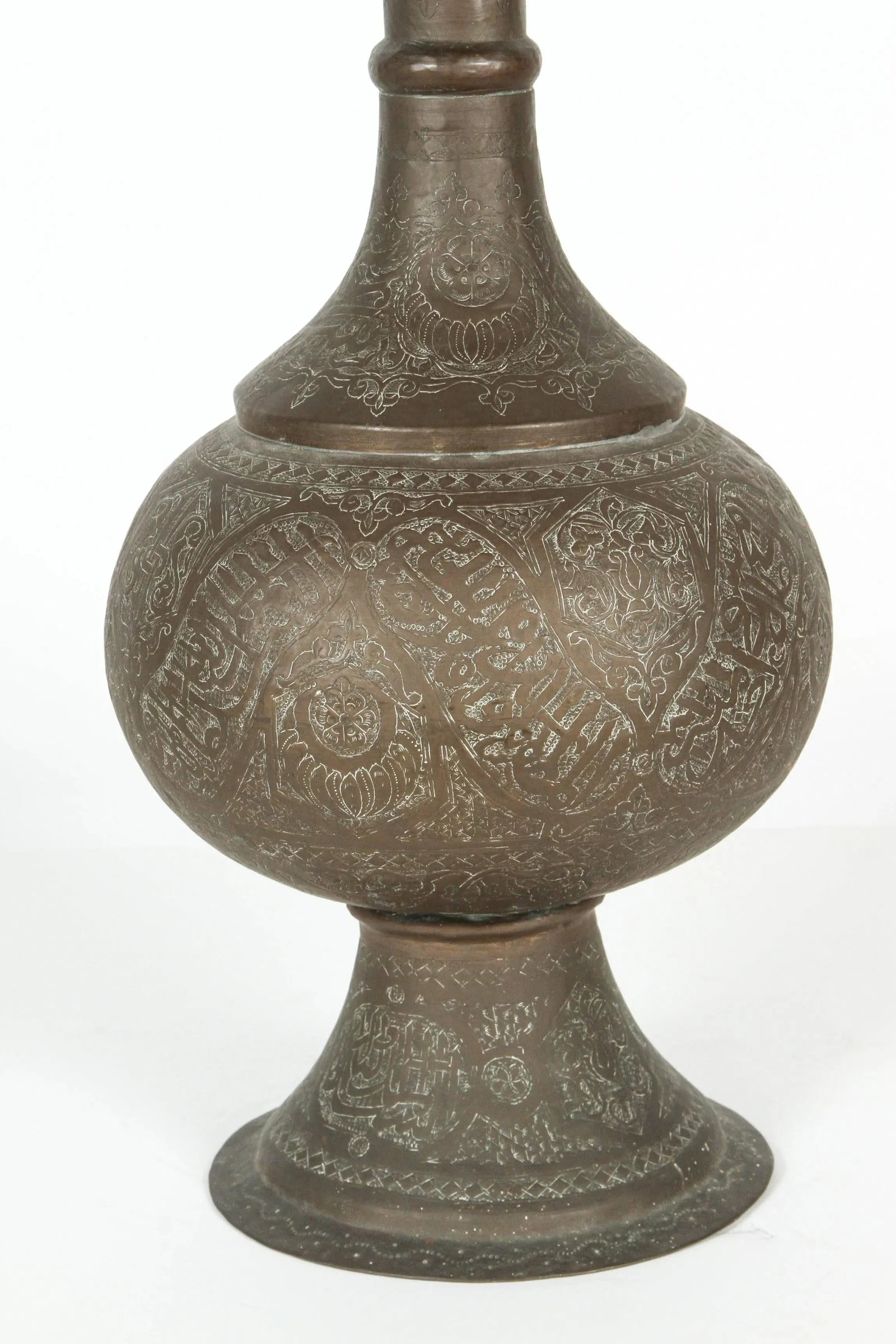 Mid 19th Century Middle Eastern Brass Vase - 3