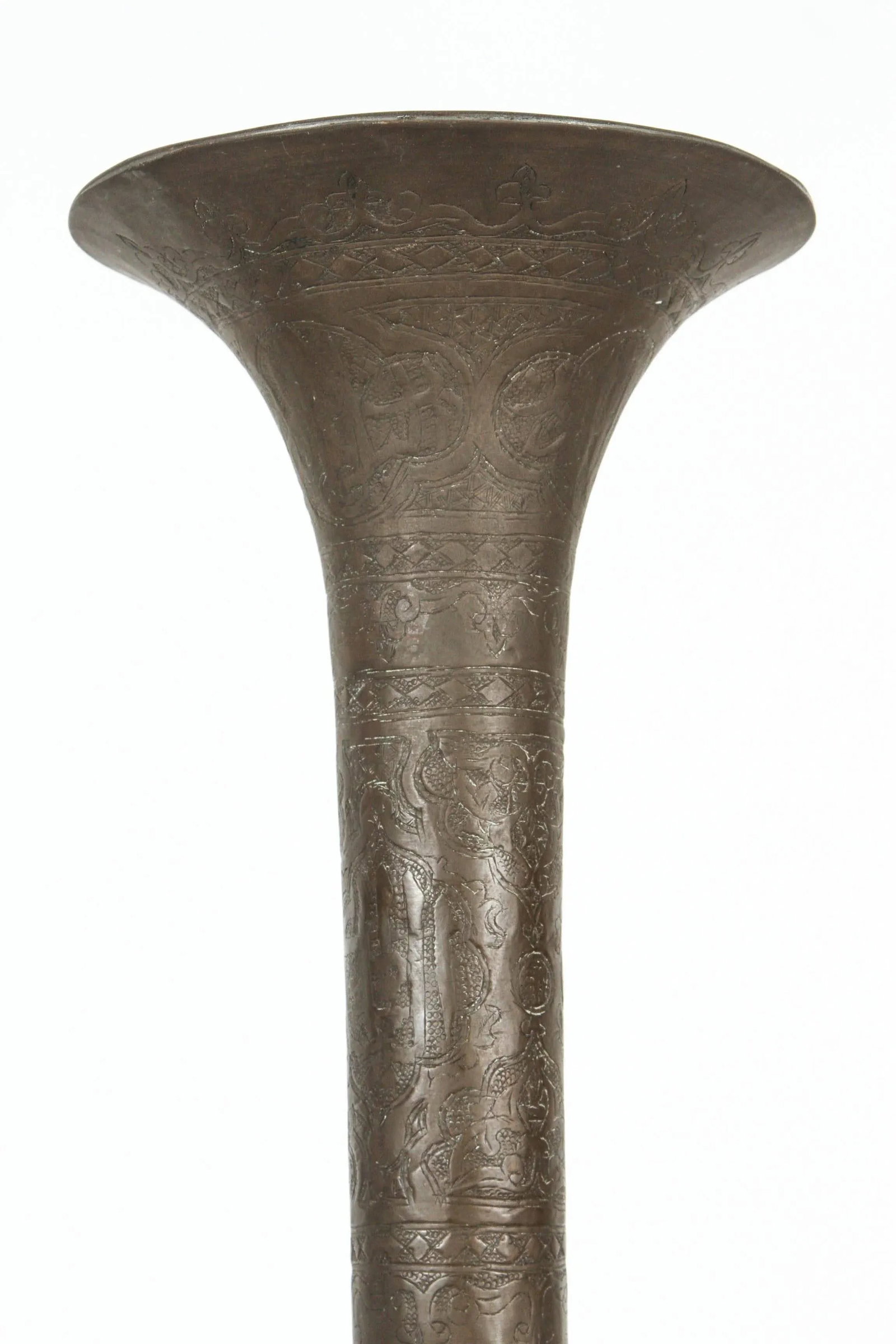 Mid 19th Century Middle Eastern Brass Vase - 6