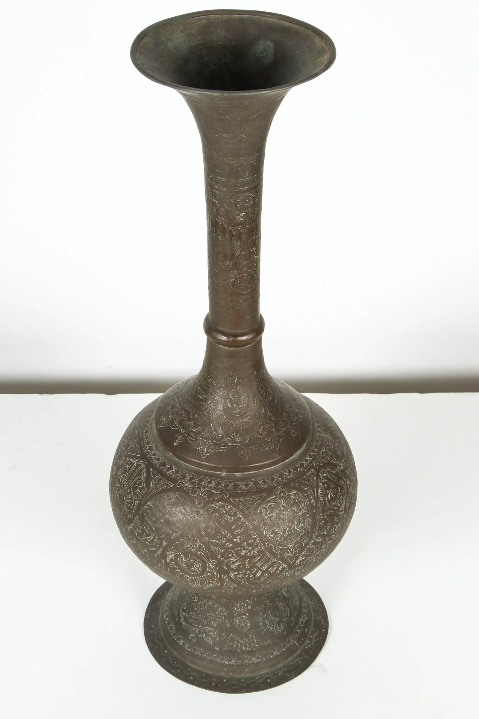 Mid 19th Century Middle Eastern Brass Vase - 7