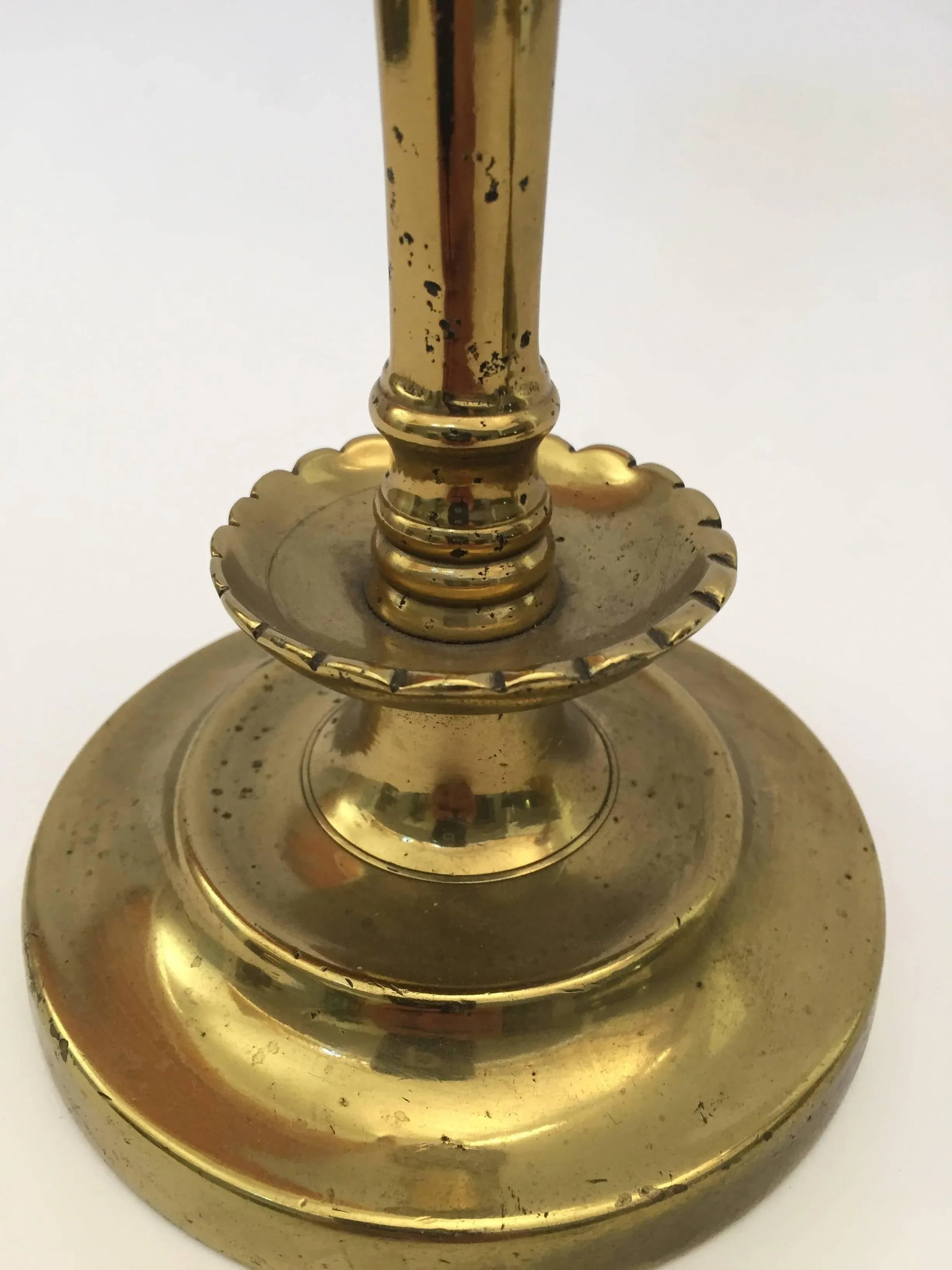 French Hand Tooled Brass Candlesticks - a Pair - 5