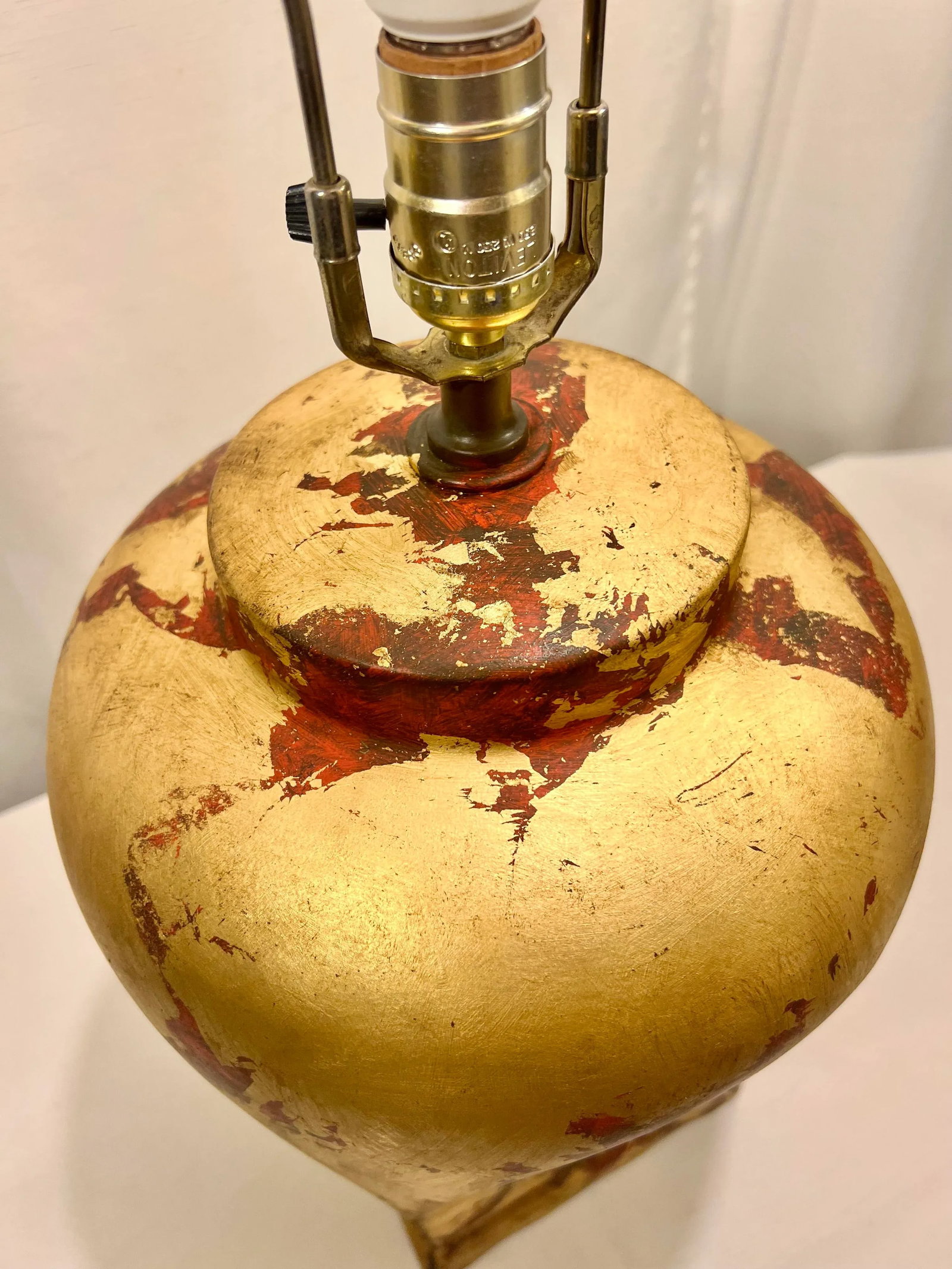 Vintage Tony Duquette Style Newly Painted Red Ginger Jar Lamp by Turtle and Crane - Bespoke Chinoise - 6