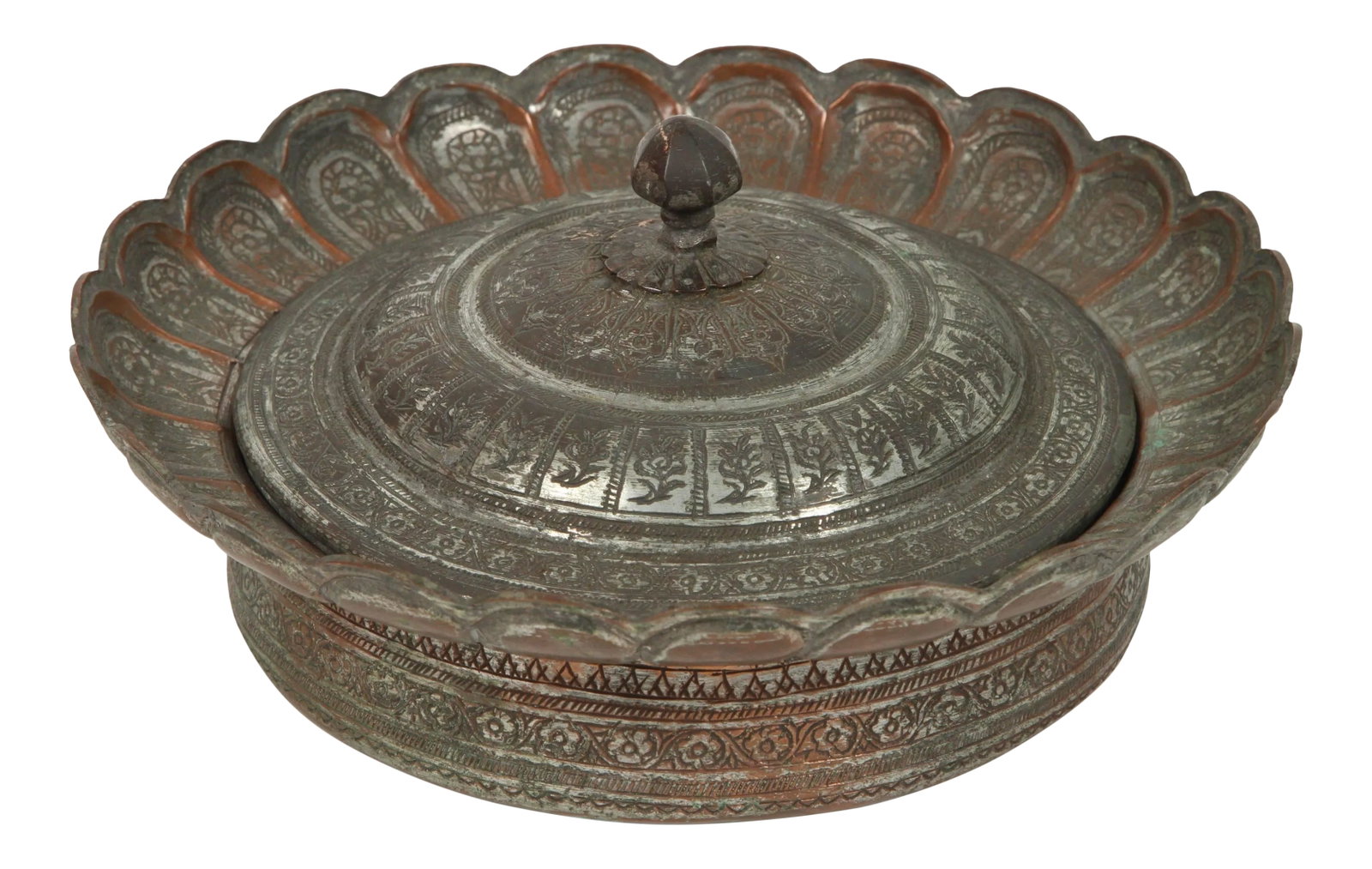 Decorative Tinned Copper Persian Box With Lid (1 of 8)