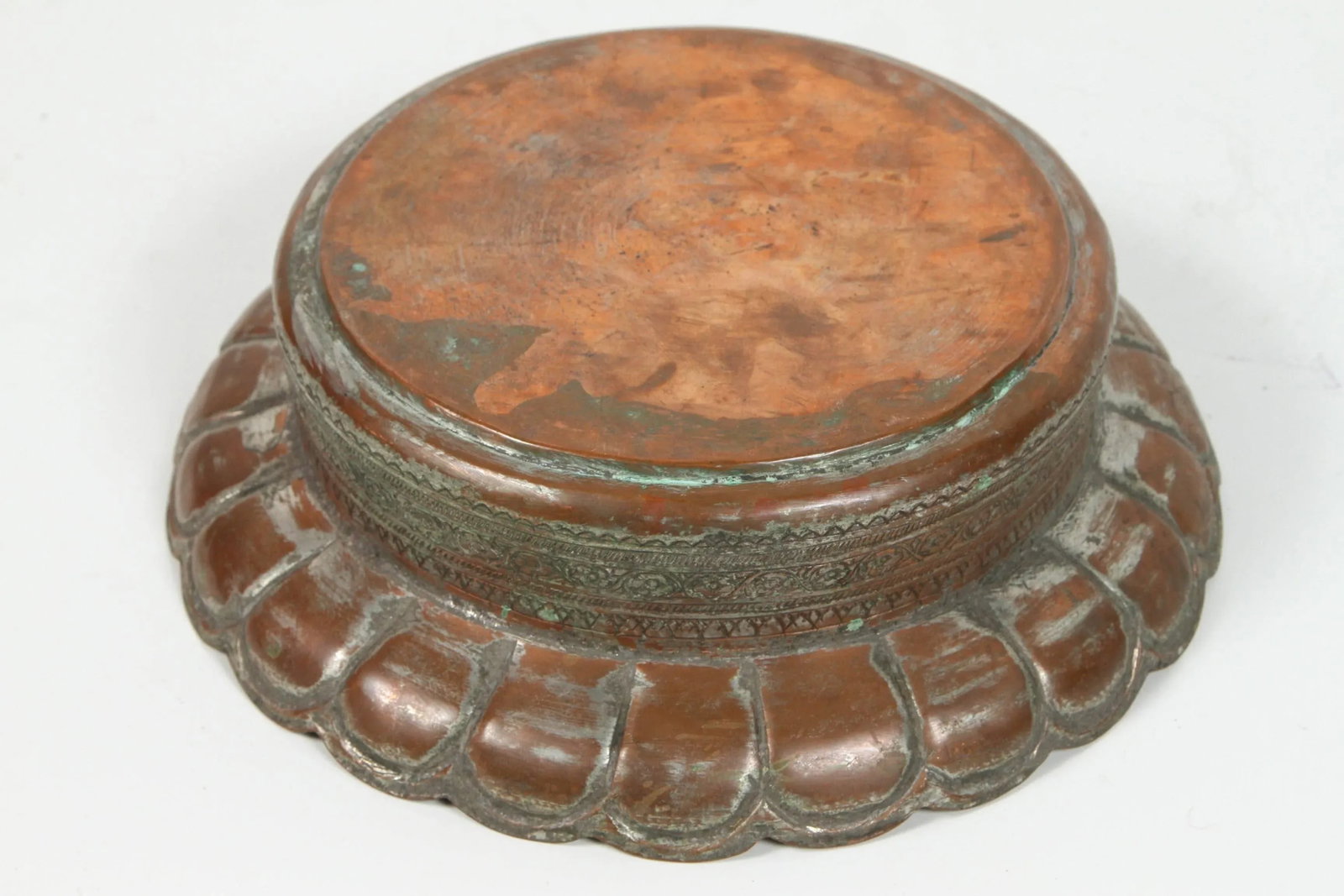 Decorative Tinned Copper Persian Box With Lid - 6
