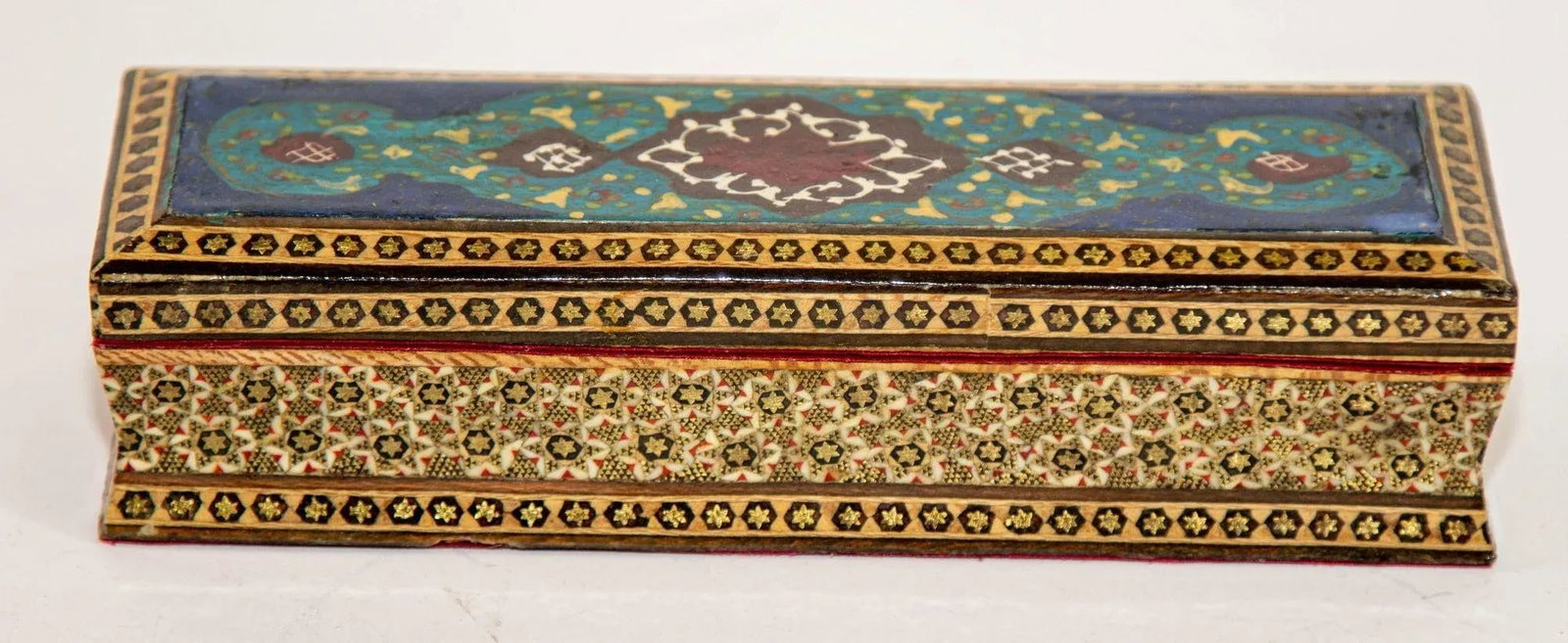 Micro Mosaic Moorish Inlaid Jewelry Pen Box - 3