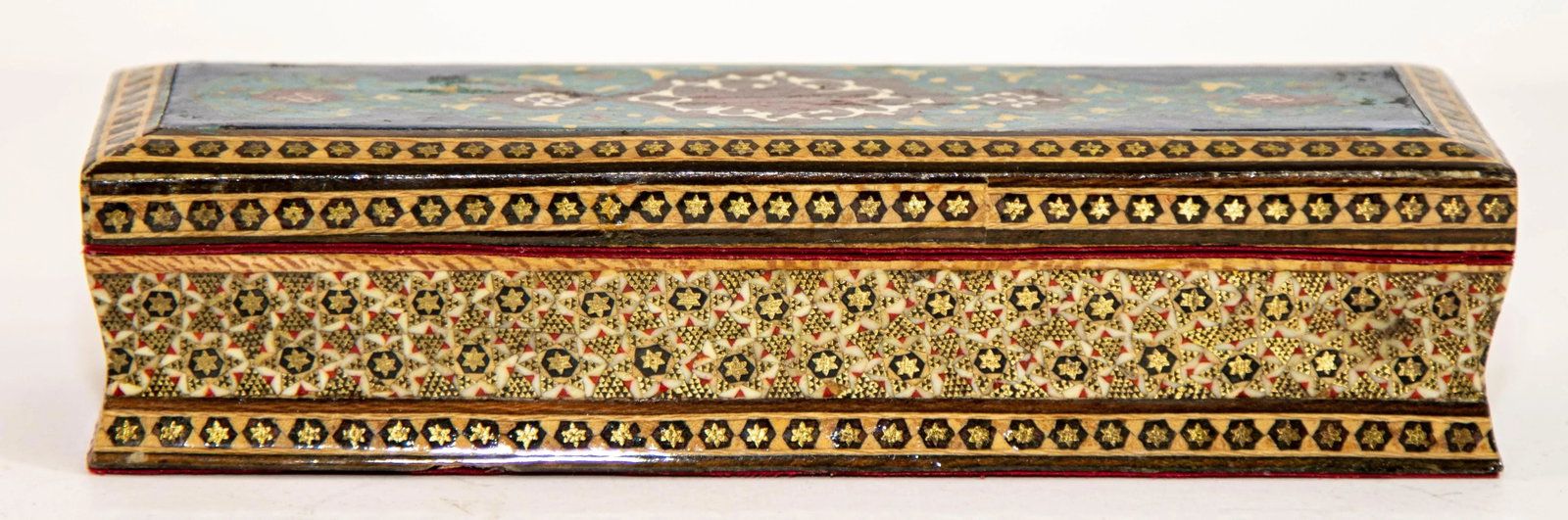 Micro Mosaic Moorish Inlaid Jewelry Pen Box - 4