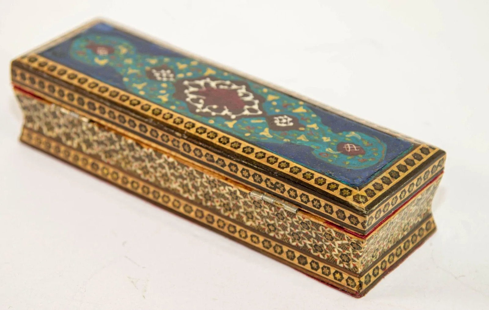 Micro Mosaic Moorish Inlaid Jewelry Pen Box - 6