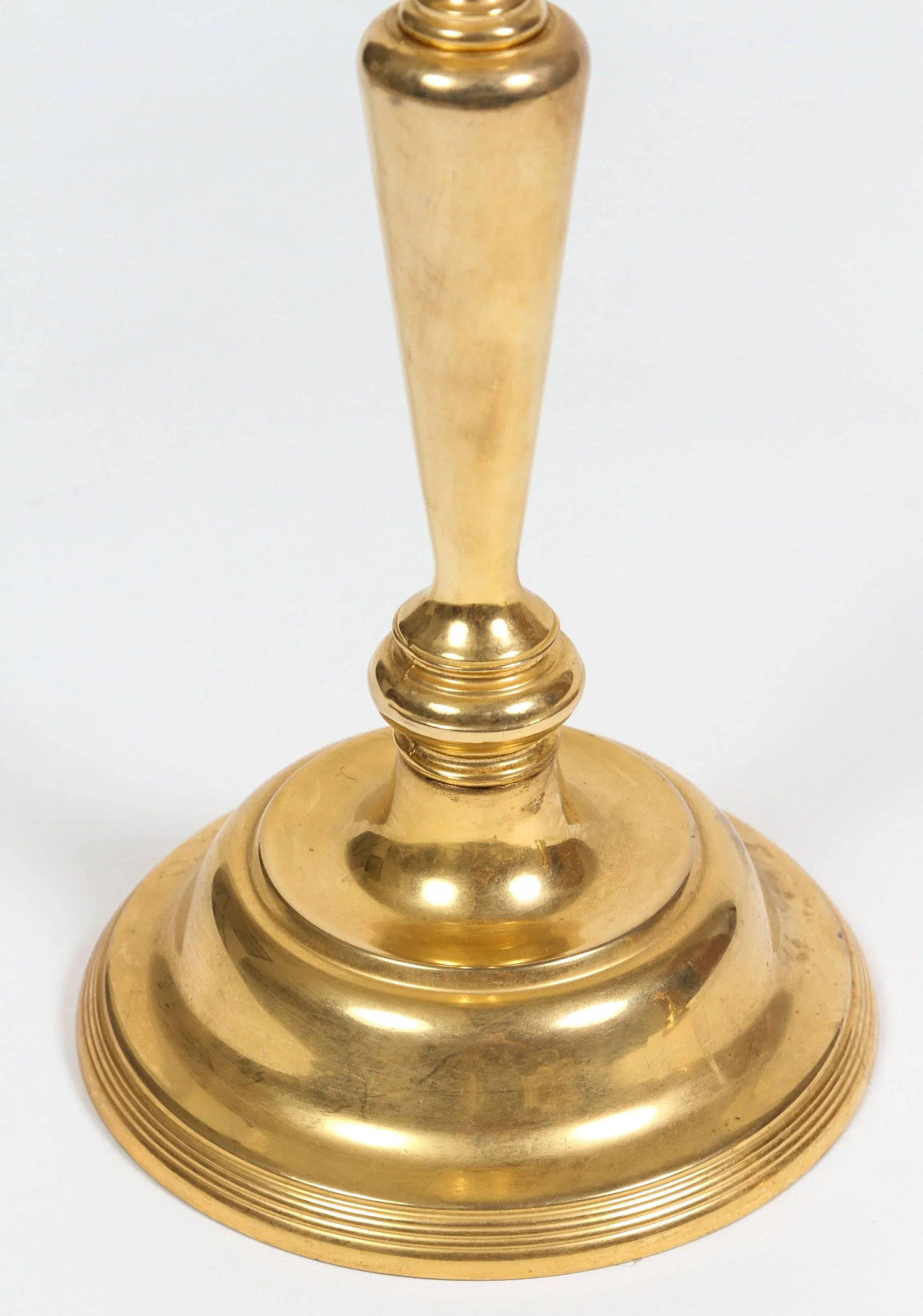 Polished Brass Candlesticks - a Pair - 4