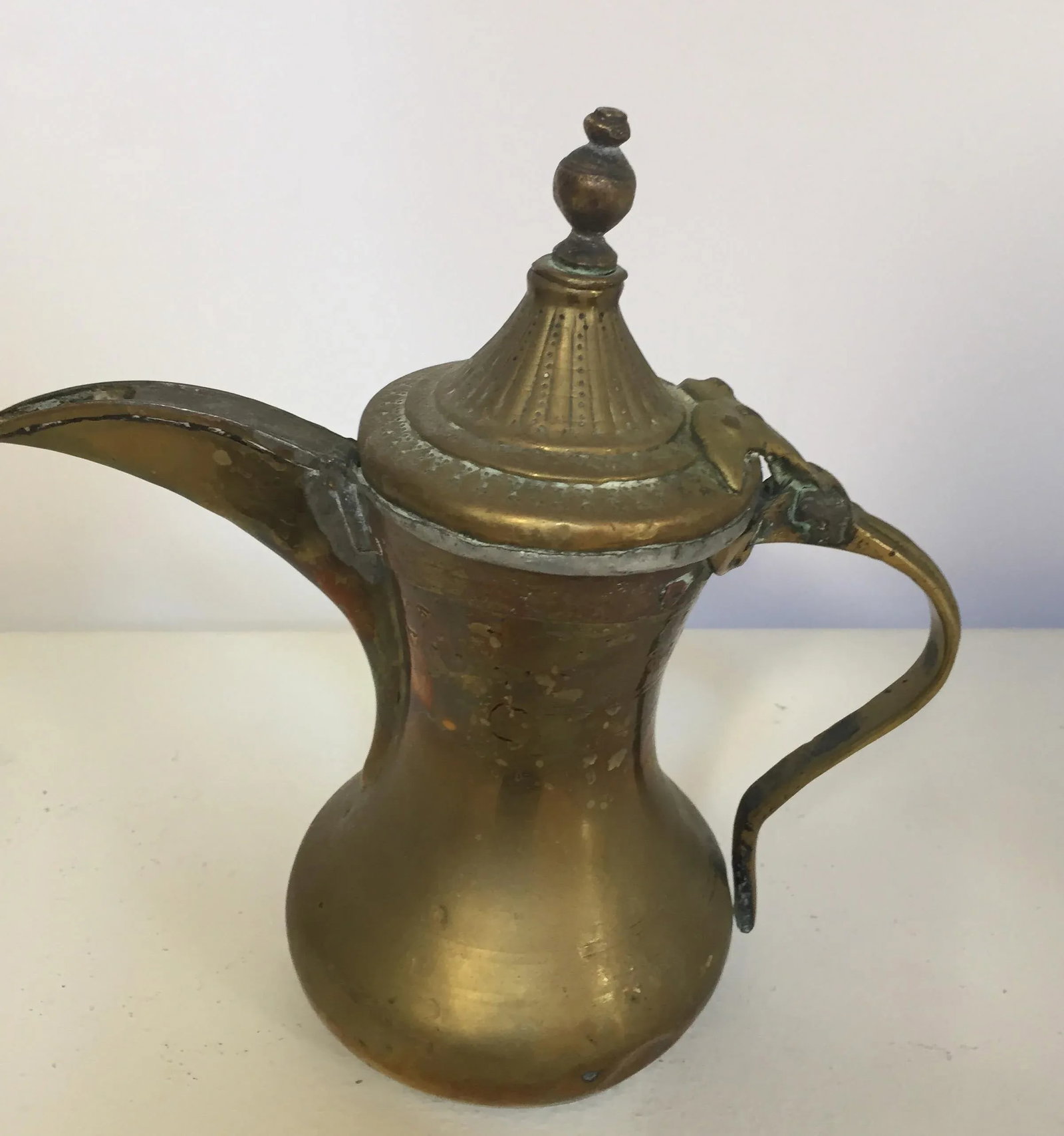 Middle Eastern Dallah Arabic Copper and Brass Coffee Pot - 2
