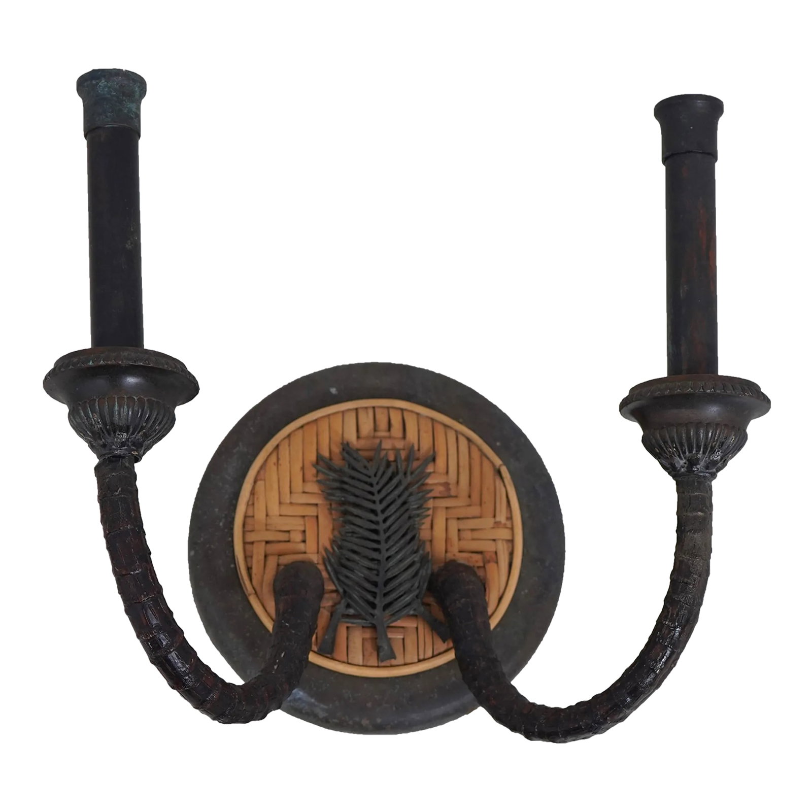 Maitland Smith Bronze Caribbean Style Wall Sconce: Age: Approx: 20 Details: Factory Aged Bronze Quality Construction Ready To Wall Mount & Install By Your Electrician Un-Marked As To Manufacture Condition: Excellent Original Finish & Condition Size: