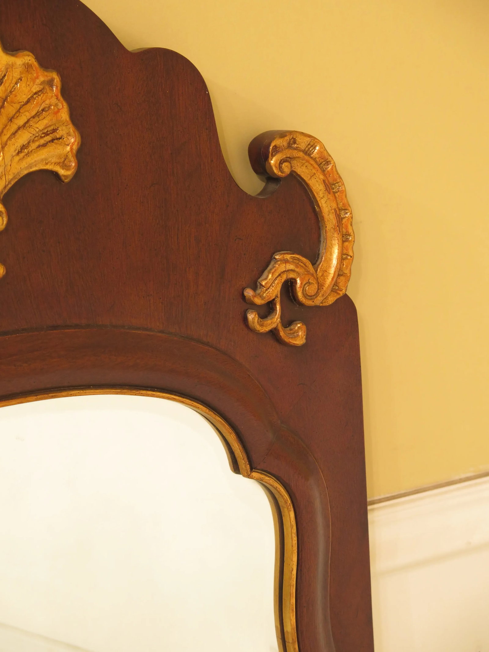 Henredon Mahogany Framed Beveled Glass Mirror - 3