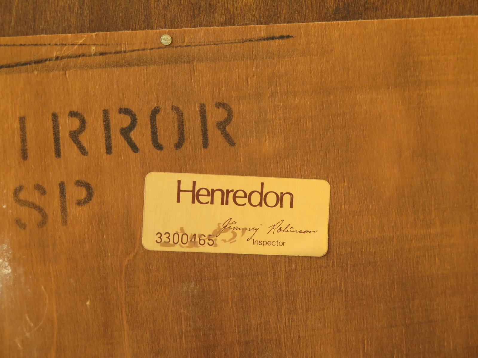 Henredon Mahogany Framed Beveled Glass Mirror - 7
