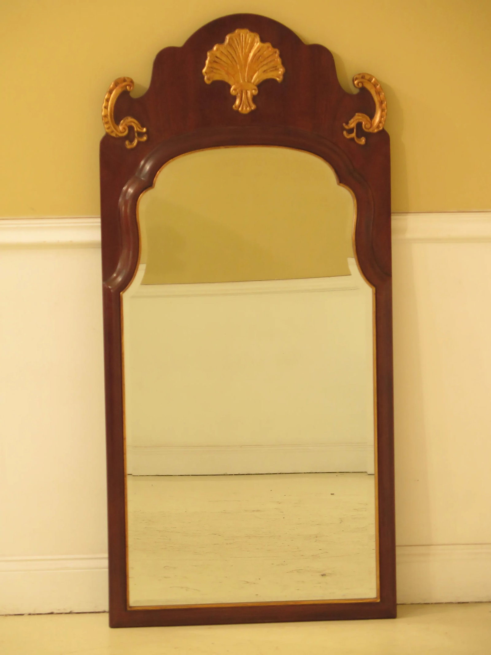 Henredon Mahogany Framed Beveled Glass Mirror - 8