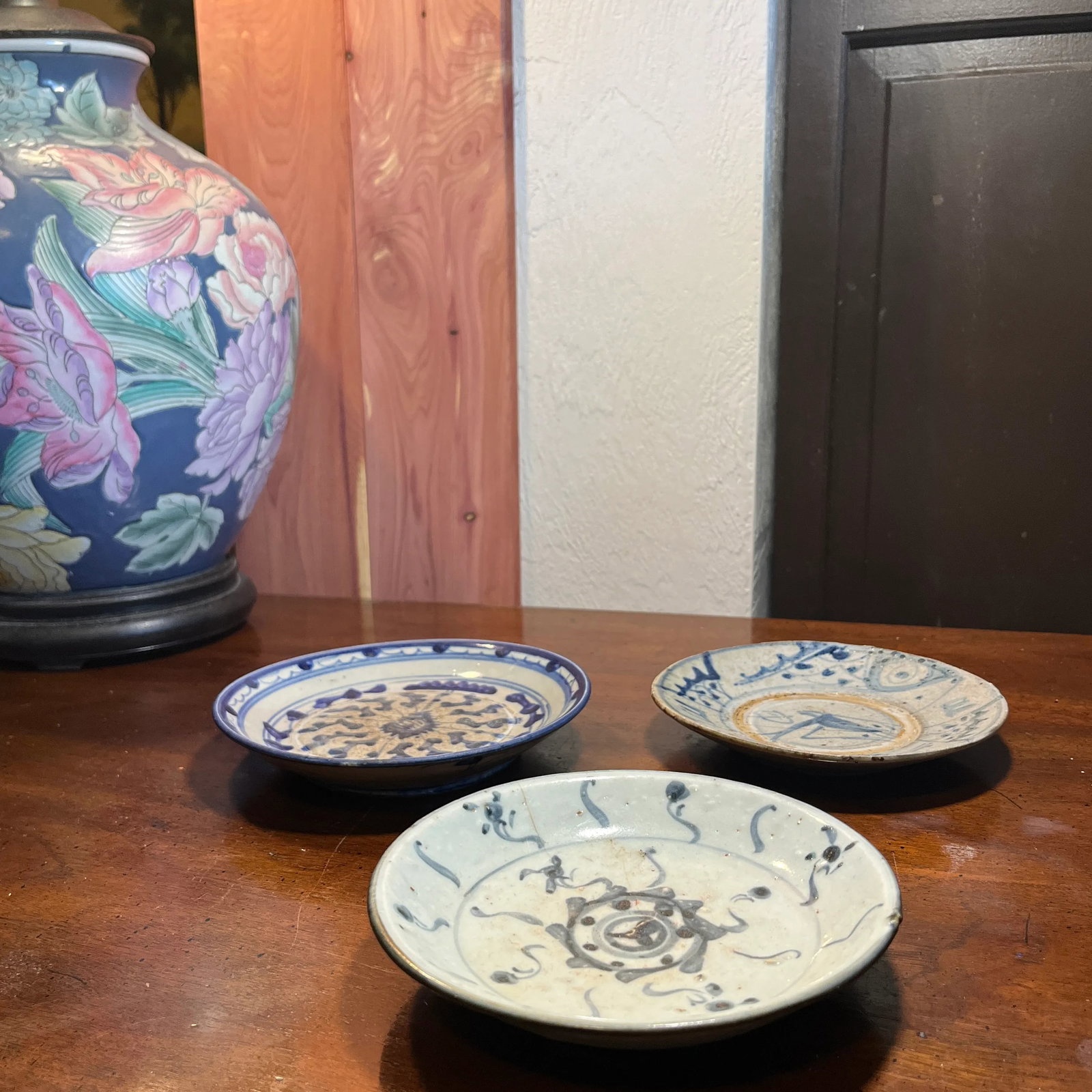 Antique 19th Century Chinese Export Porcelain Plates- Set of 3 - 11