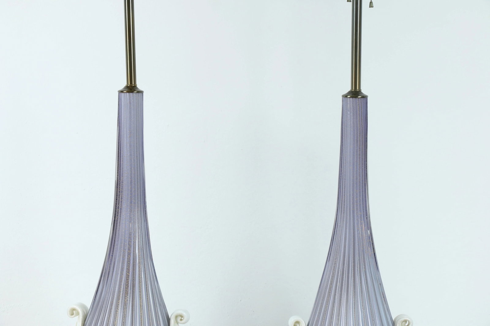 Italian Murano Glass Tall Table Lamps - 3