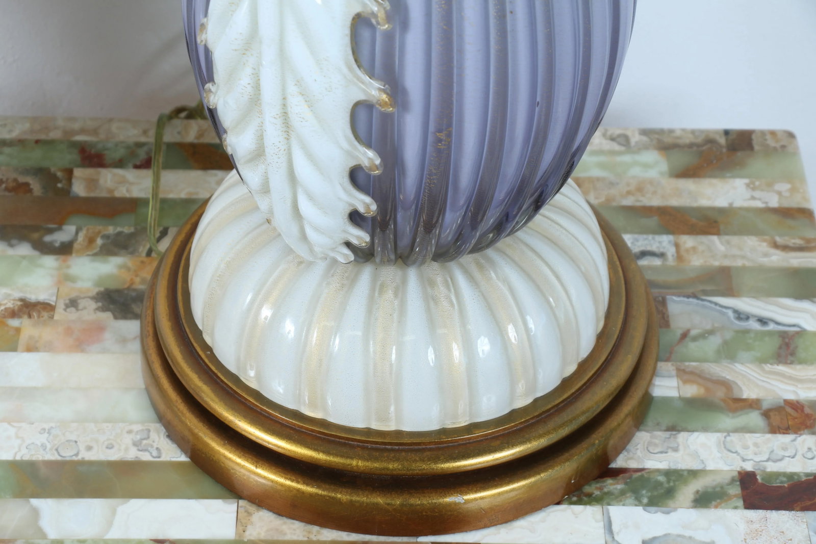 Italian Murano Glass Tall Table Lamps - 7