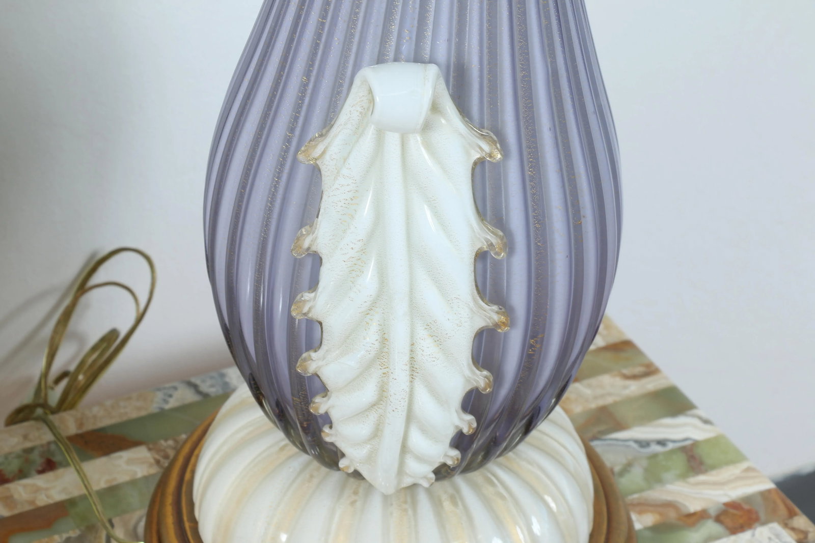 Italian Murano Glass Tall Table Lamps - 8